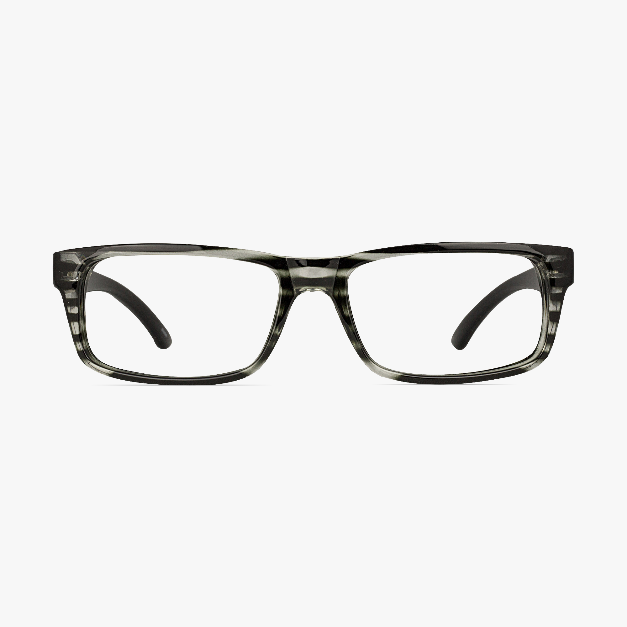 Icy 160 Rectangular Striped Urban Line Glasses for Men and Women from Framesfoundry - Front View