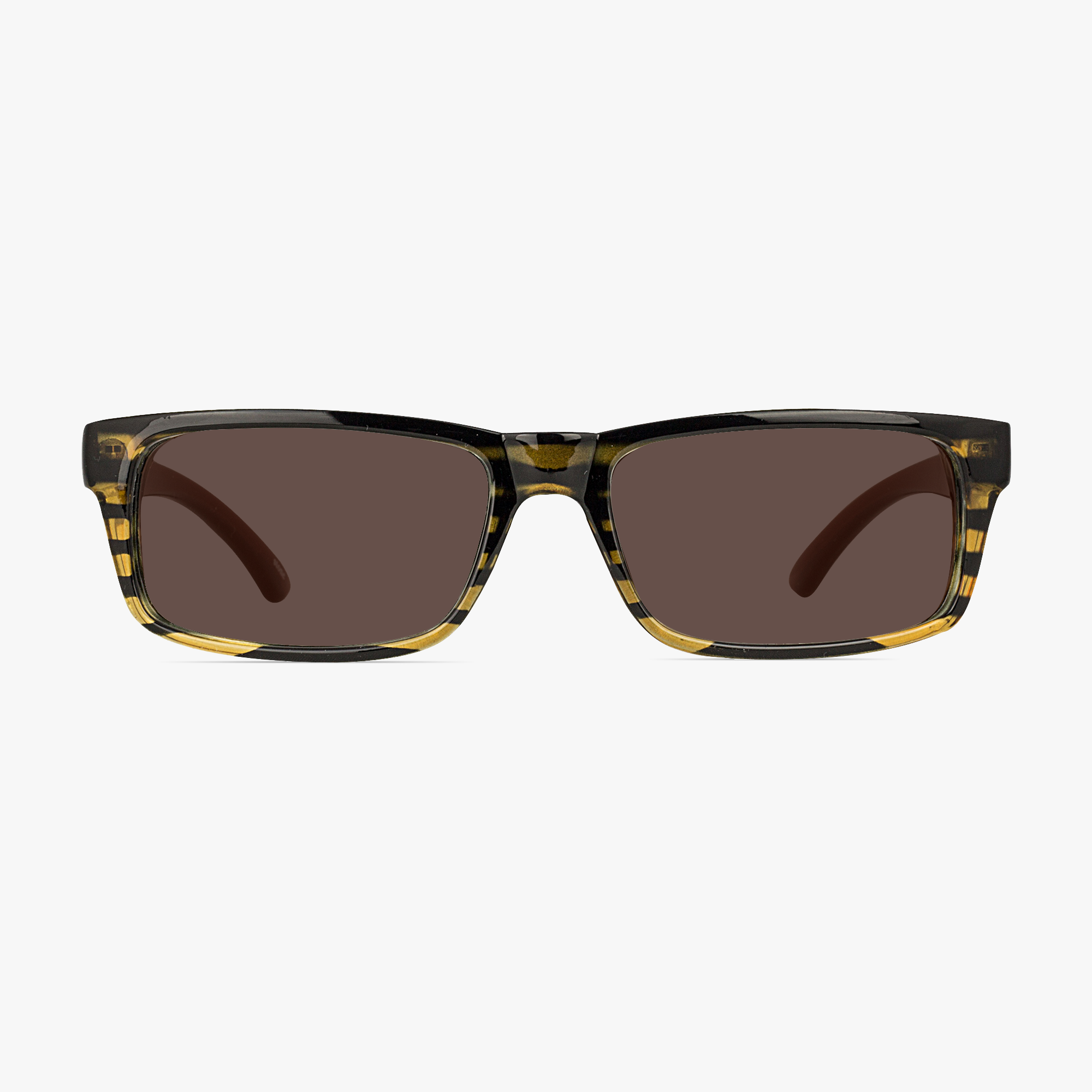 Icy 160 Rectangular Striped Jet Line Sunglasses for Men and Women from Framesfoundry - Front View