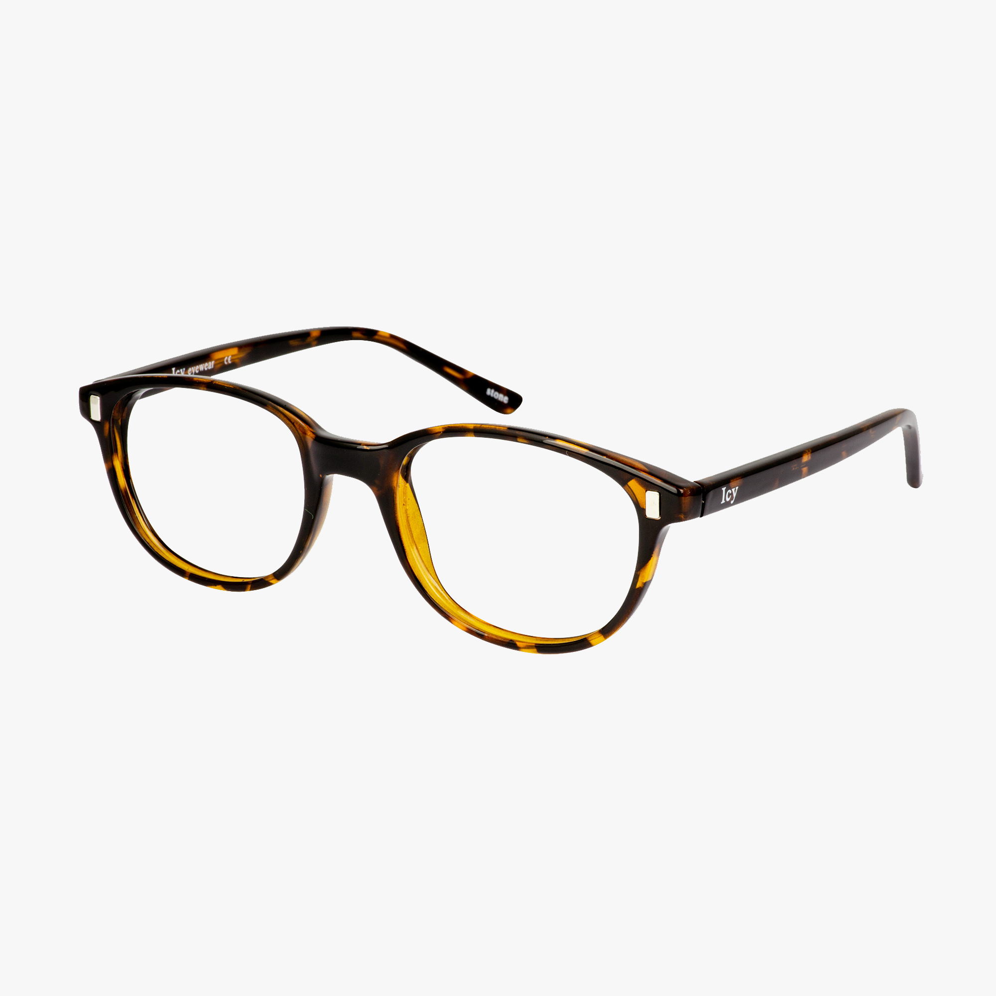 Icy 234 Round Plastic Glasses for Men or Women from Framesfoundry - Angle View