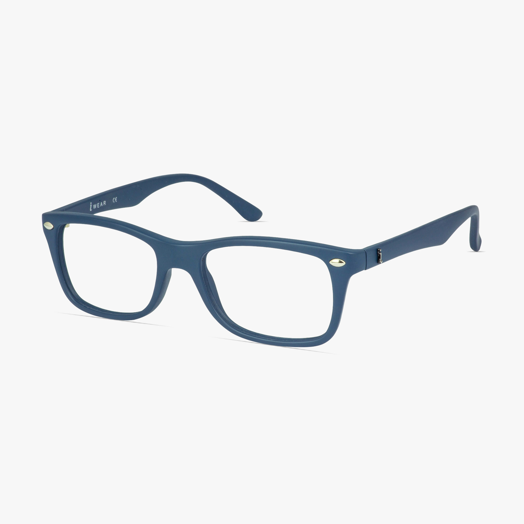 IWear 2040 Satin Ink Glasses for Men or Women from Framesfoundry - Angle View