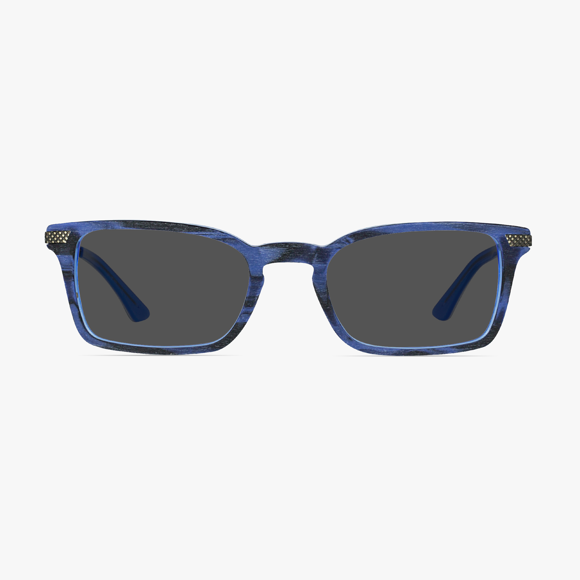iWear 5082 Blue Bark Wood Finish Sunglasses for Men from Framesfoundry - Front View