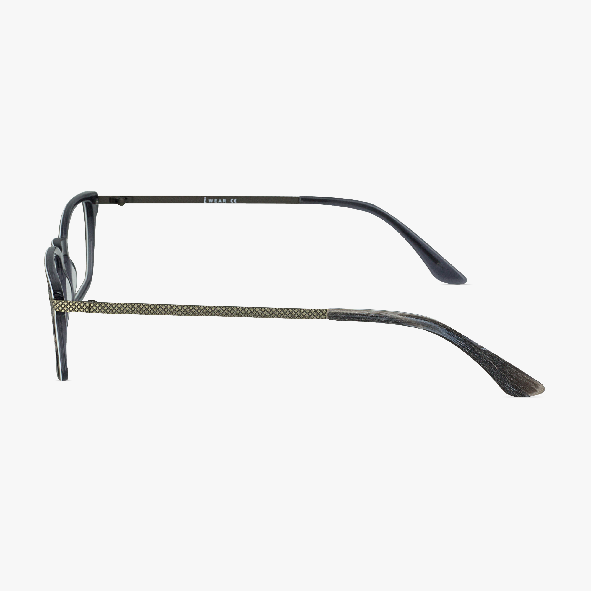 iWear 5082 Slate Bark Wood Finish Glasses for Men from Framesfoundry - Side View