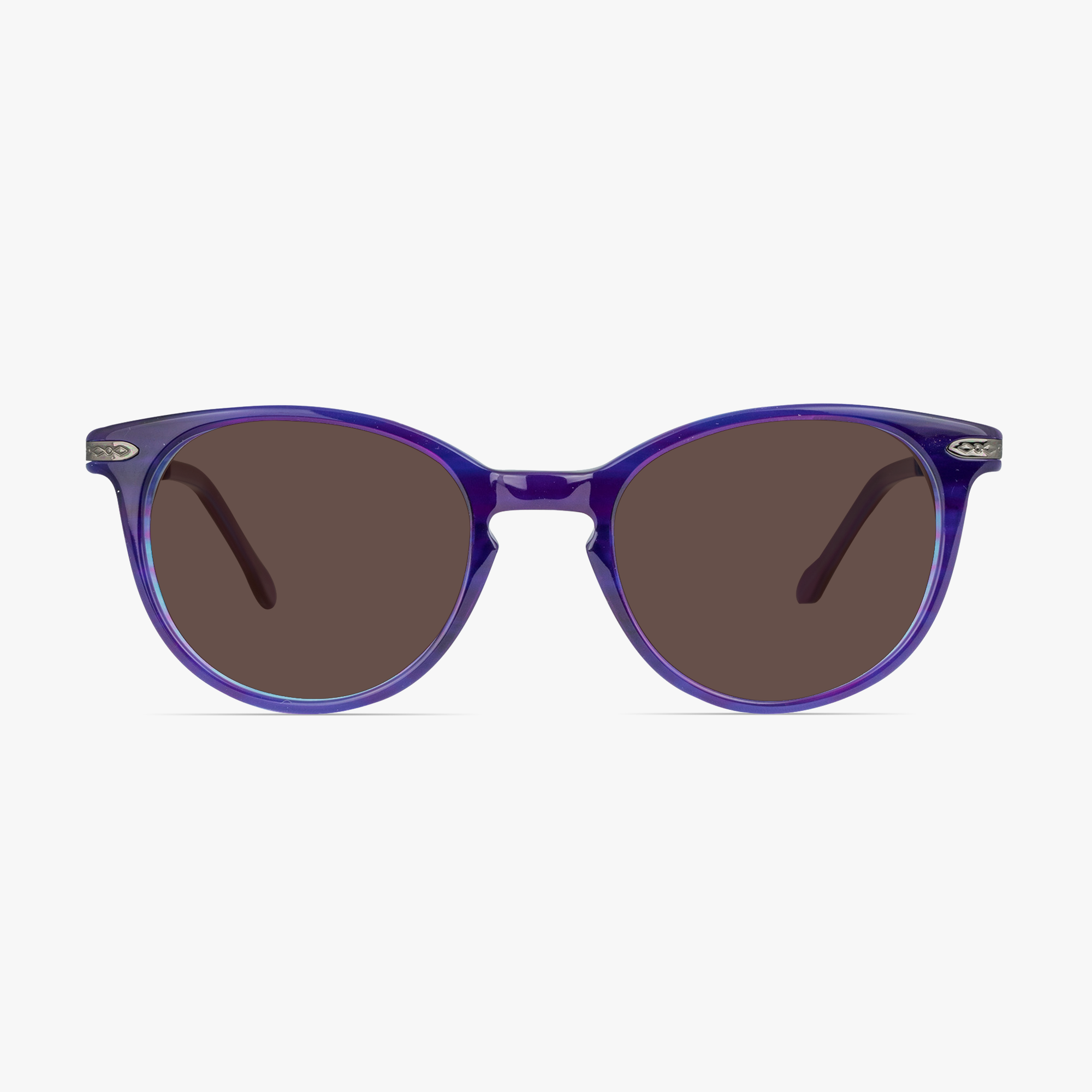 IWEAR 5085 Purple Serenity Round Sunglasses for Men and Women from Framesfoundry - Front View