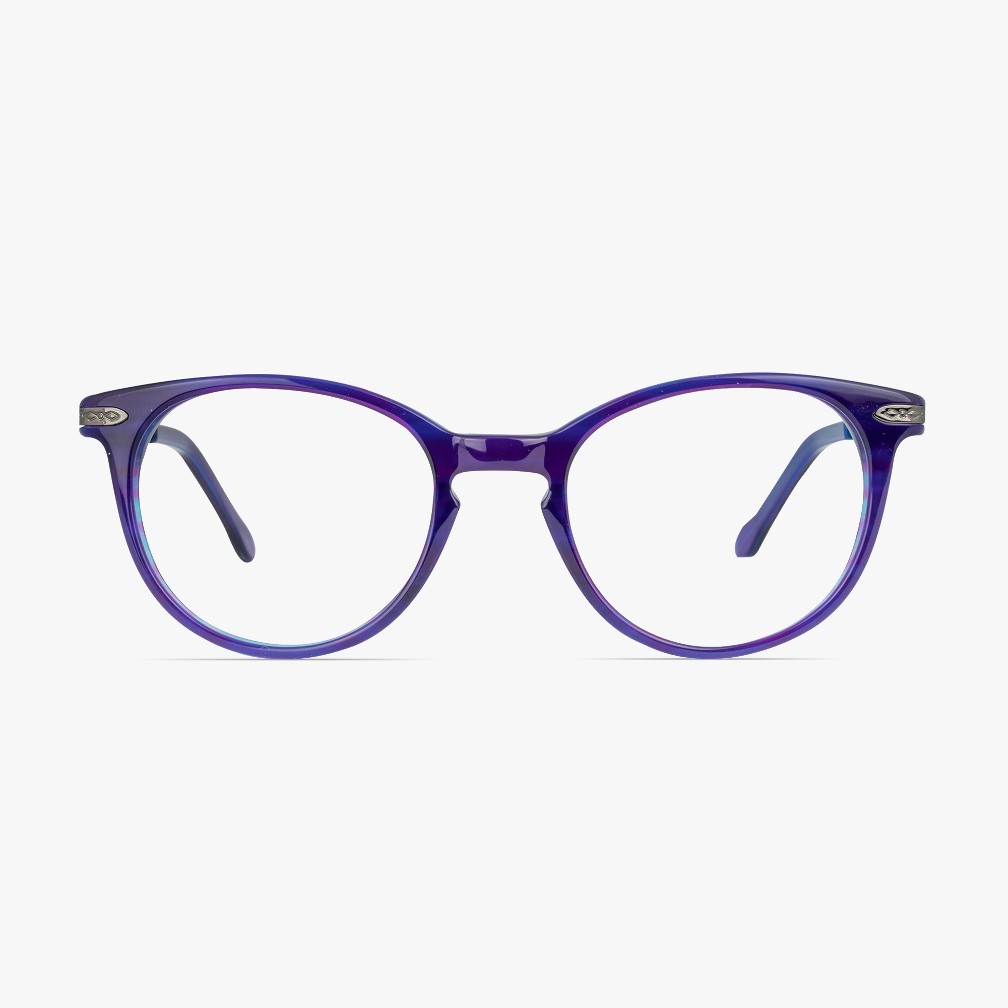 IWEAR 5085 Purple Serenity Round Glasses for Men and Women from Framesfoundry - Front View