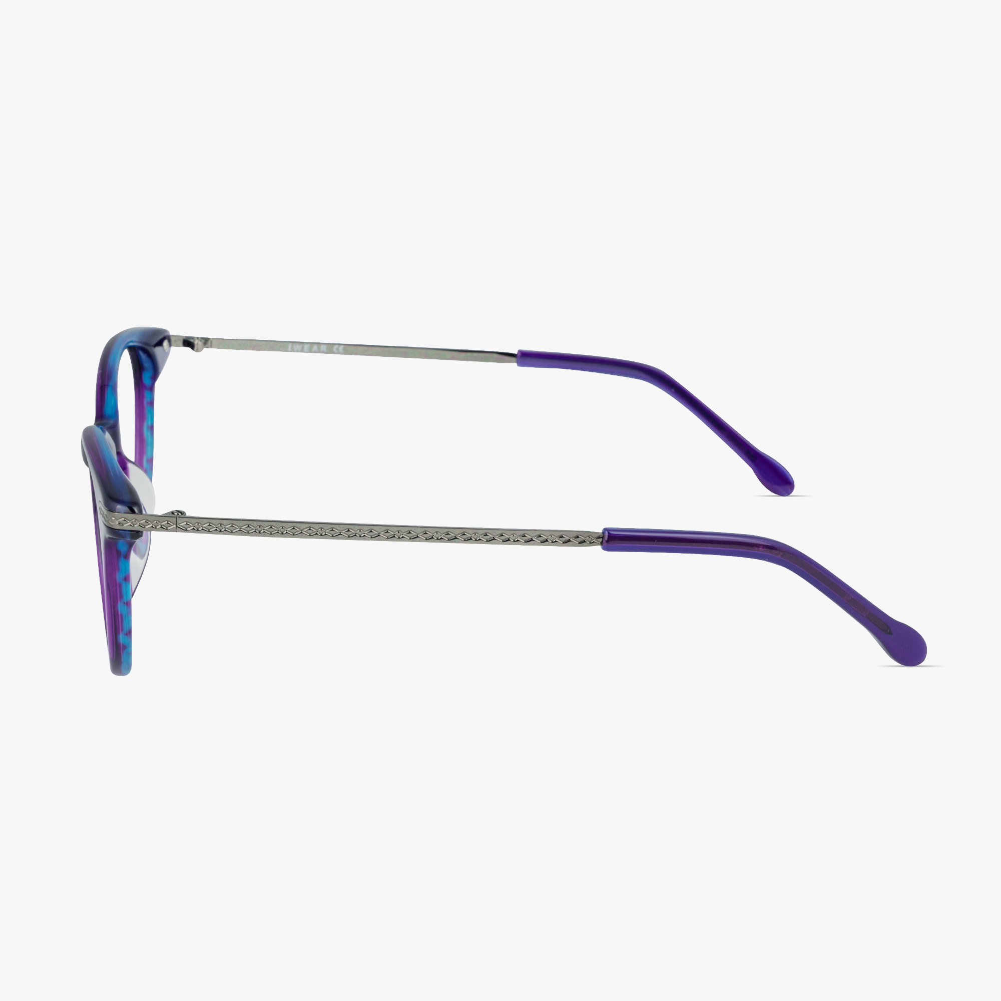 IWEAR 5085 Purple Serenity Round Glasses for Men and Women from Framesfoundry - Side View