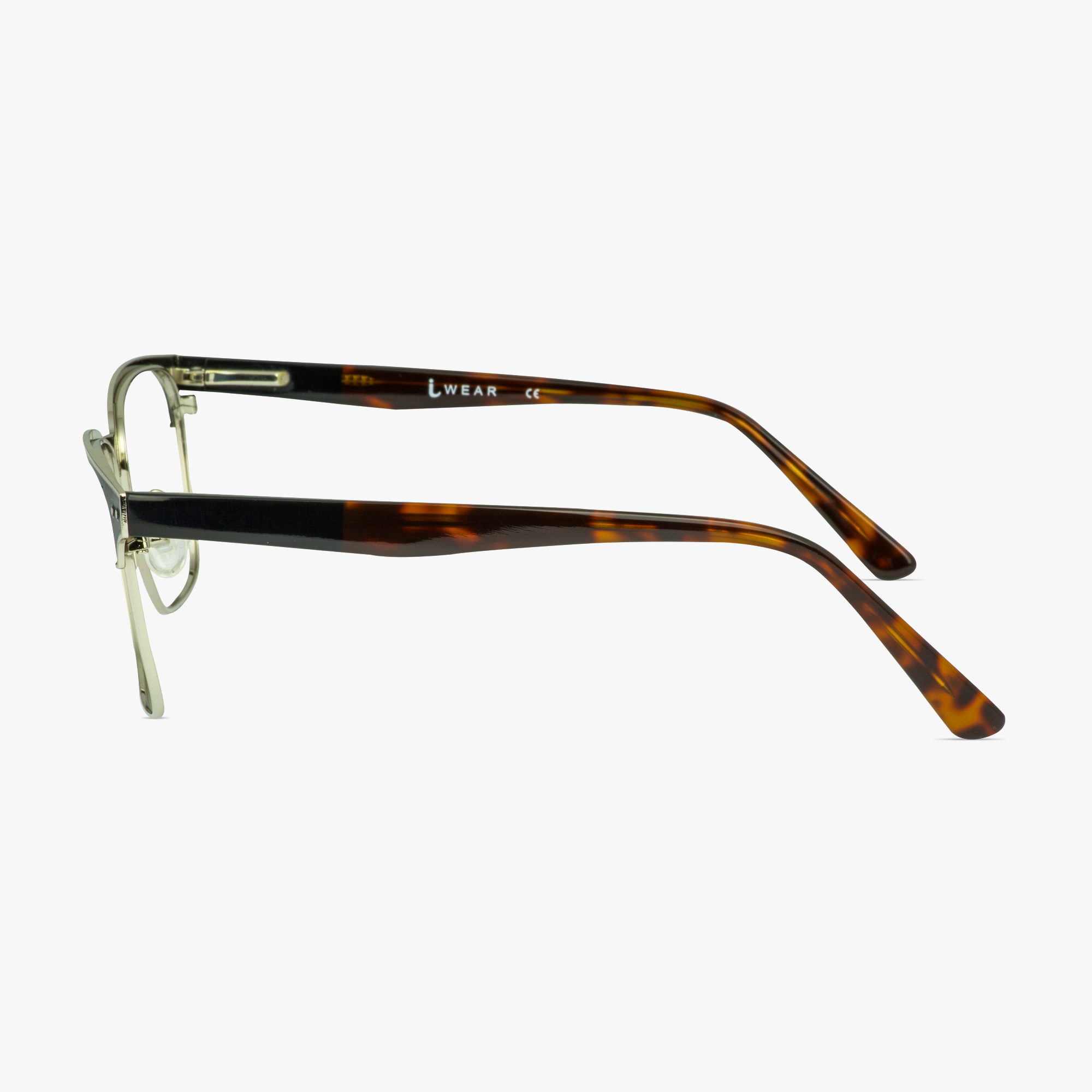 IWear 6071 Twilight Black Retro Glasses for Men from Framesfoundry - Side View