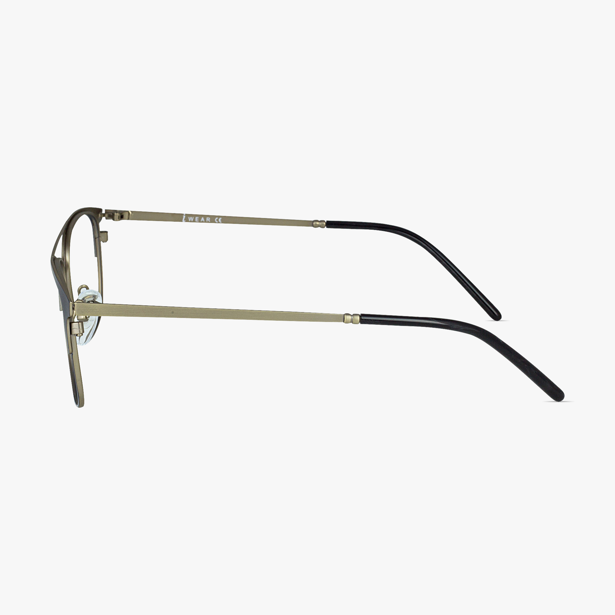 IWear 6074 Aviator Double-Bar Dawn Blue Glasses for Men from Framesfoundry - Side View