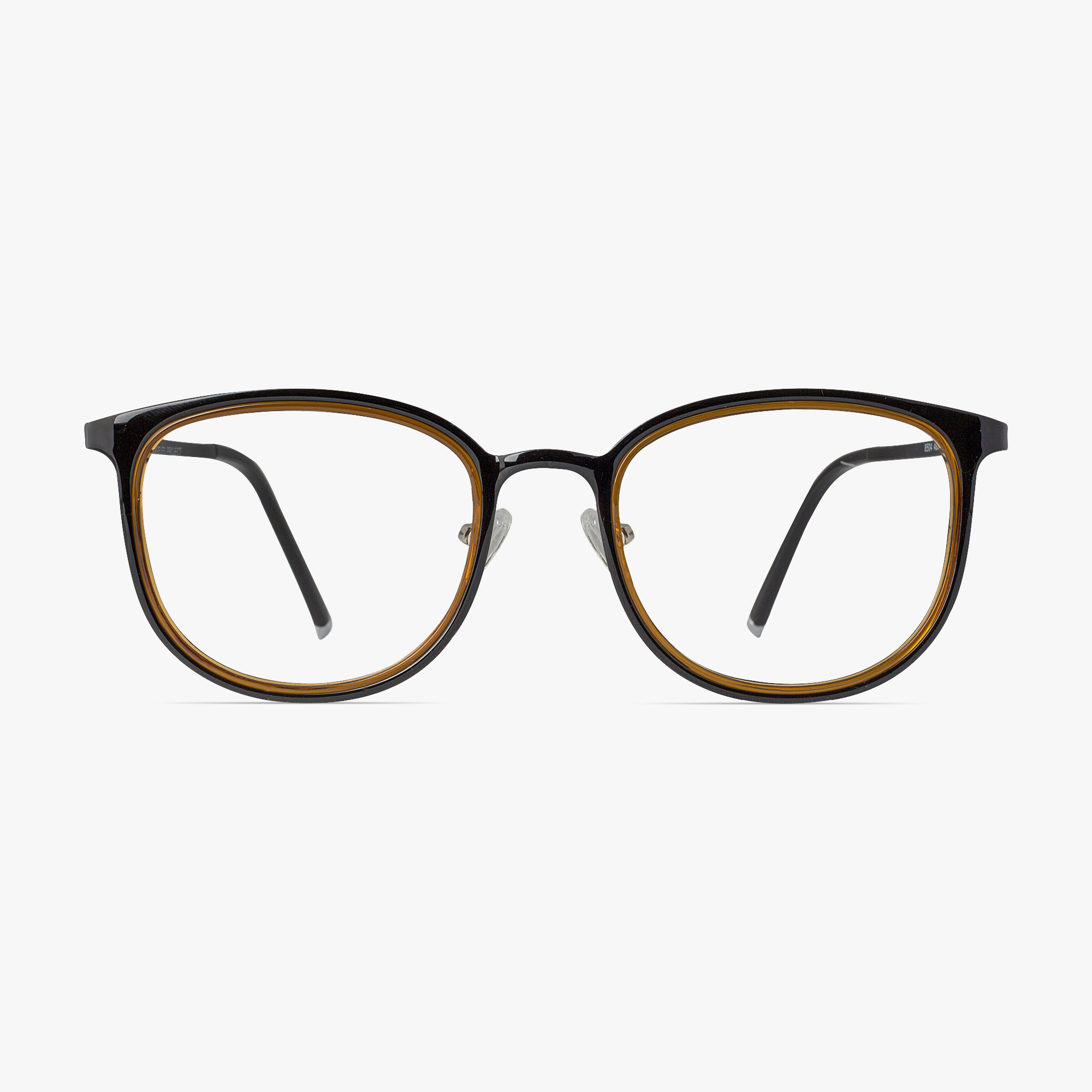 Aspen Dark Brown Glasses with Caramel Crystal Inset for Men and Women from Framesfoundry - Front View