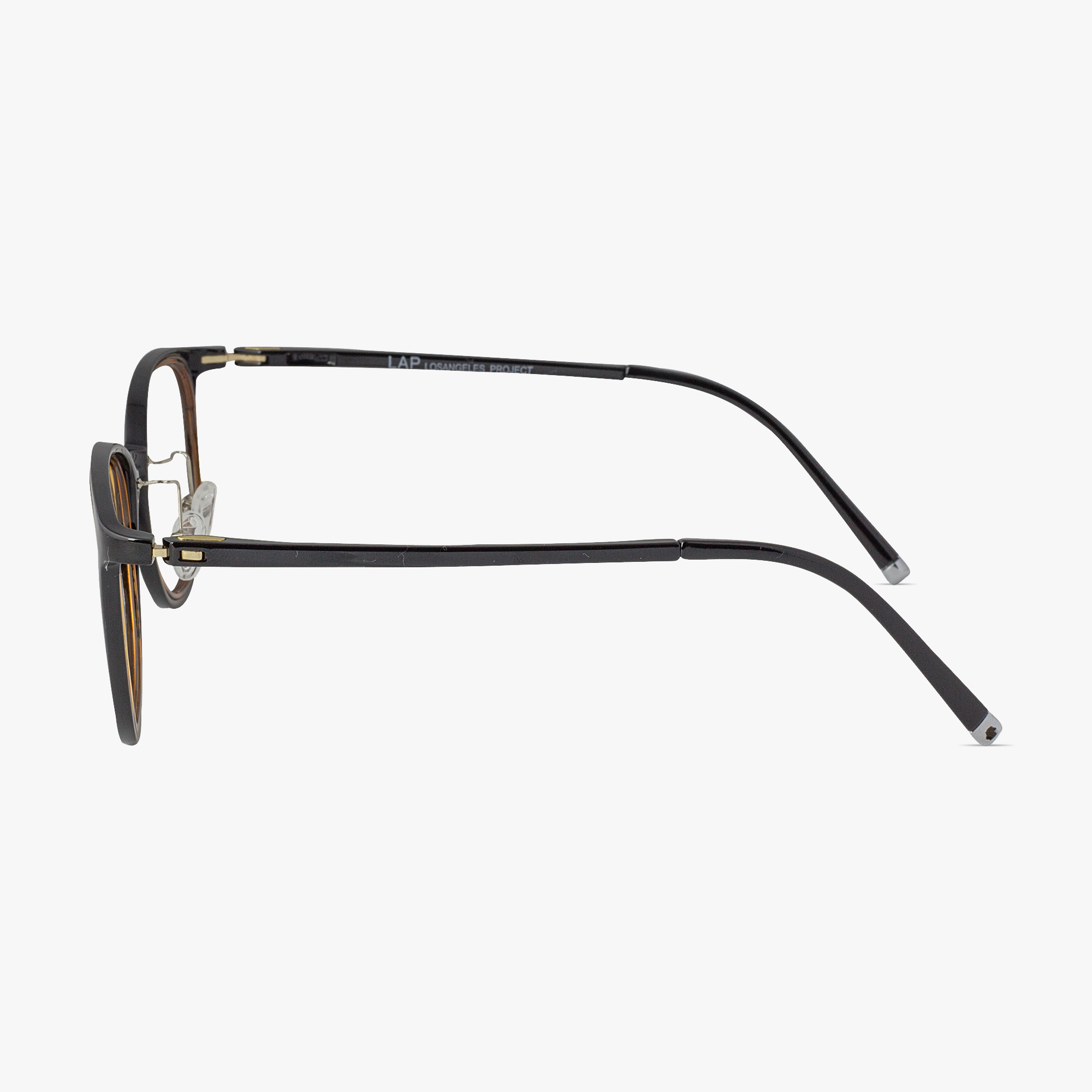Aspen Dark Brown Glasses with Caramel Crystal Inset for Men and Women from Framesfoundry - Side View