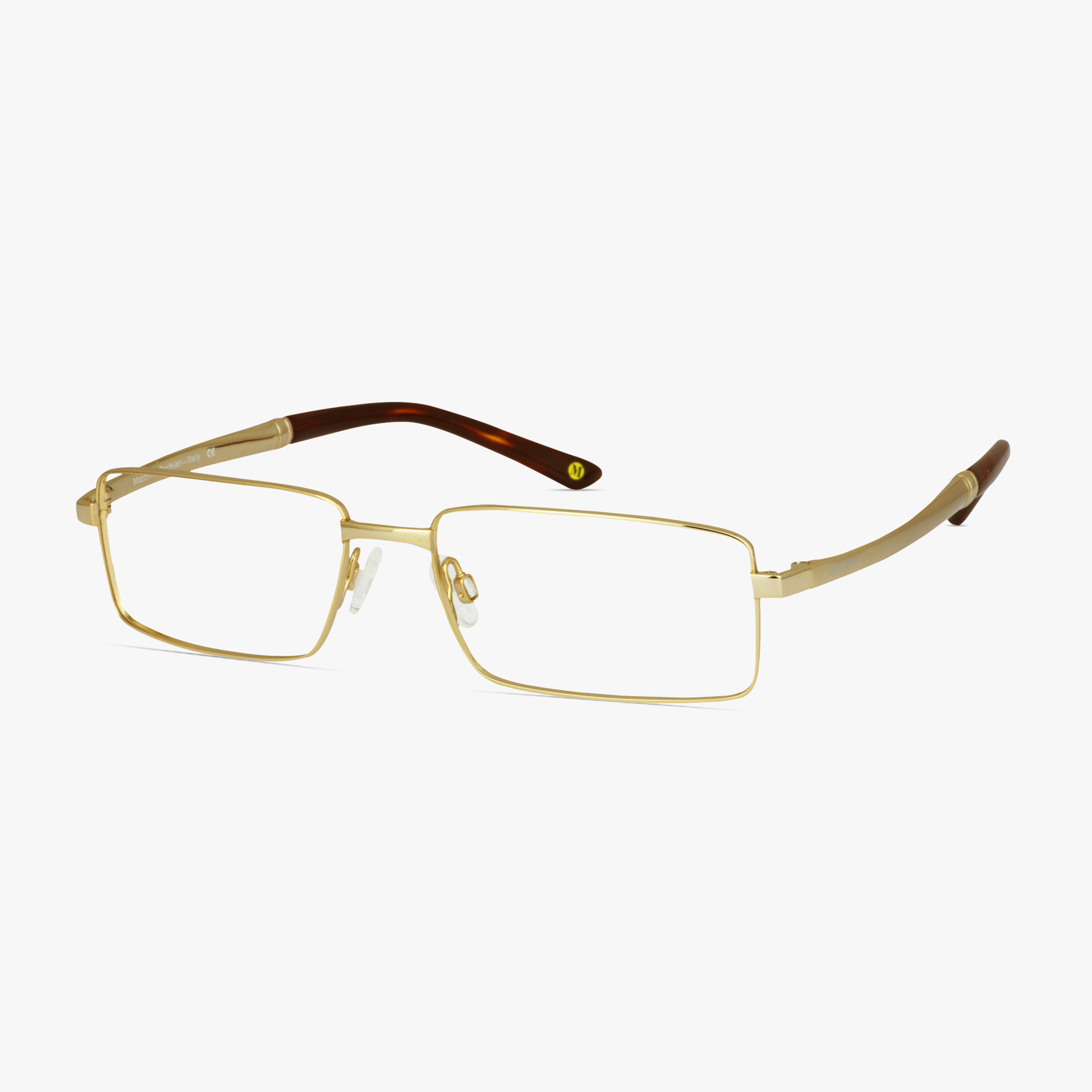 Mazzimo Occhiali Gold MA1090 Titanium Glasses for Men from Framesfoundry - Angle View