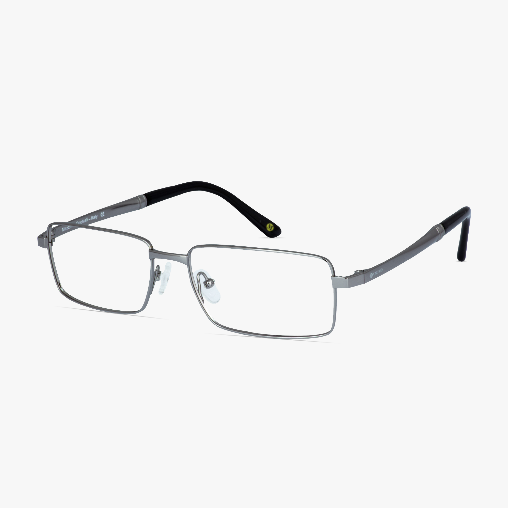 Mazzimo Occhiali Gunmetal MA1090 Titanium Glasses for Men from Framesfoundry - Angle View