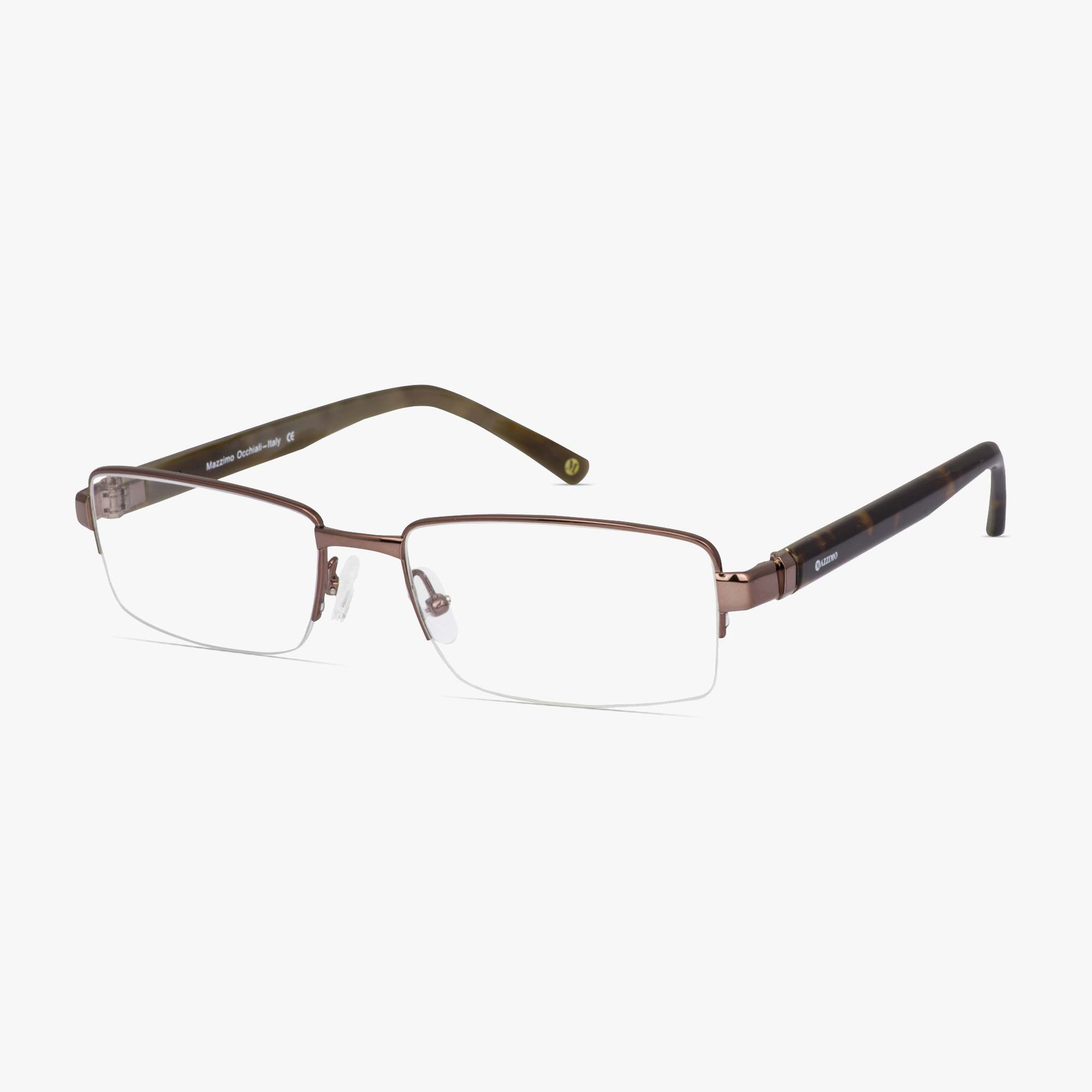 Mazzimo Occhiali Light Bronze MA1091 Titanium Glasses for Men from Framesfoundry - Angle View