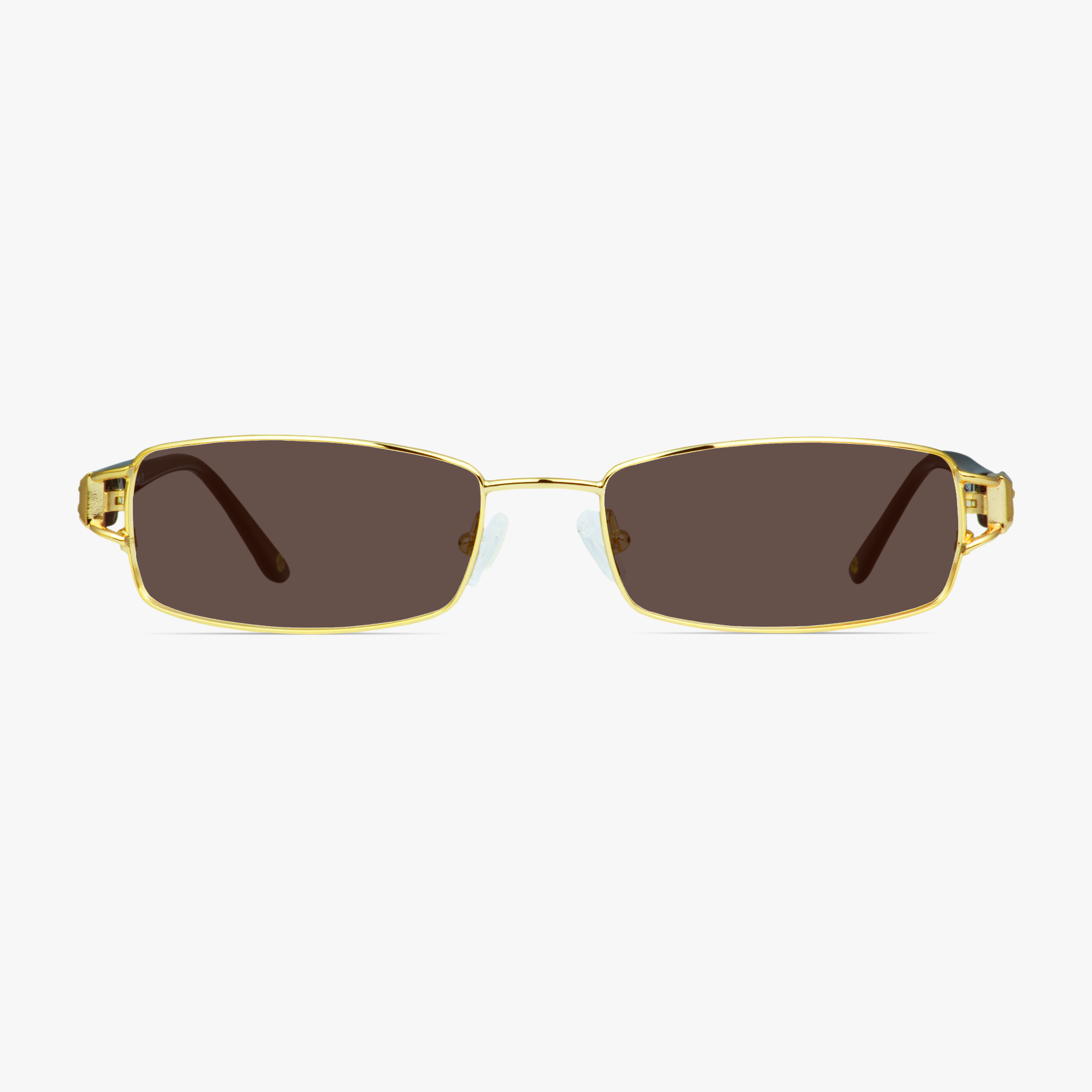 MA2174 Rectangular Gold Sunglasses for Women from FramesFoundry - Front view