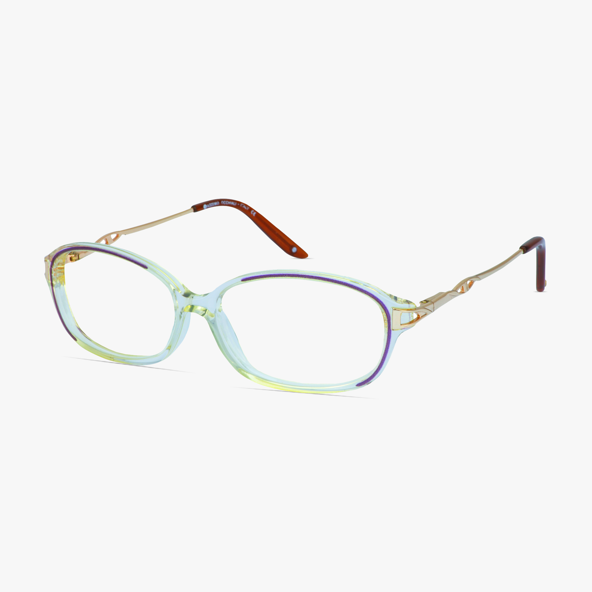 Mazzimo Occhiali MA2180 Brown Glasses from FramesFoundry - Angle view
