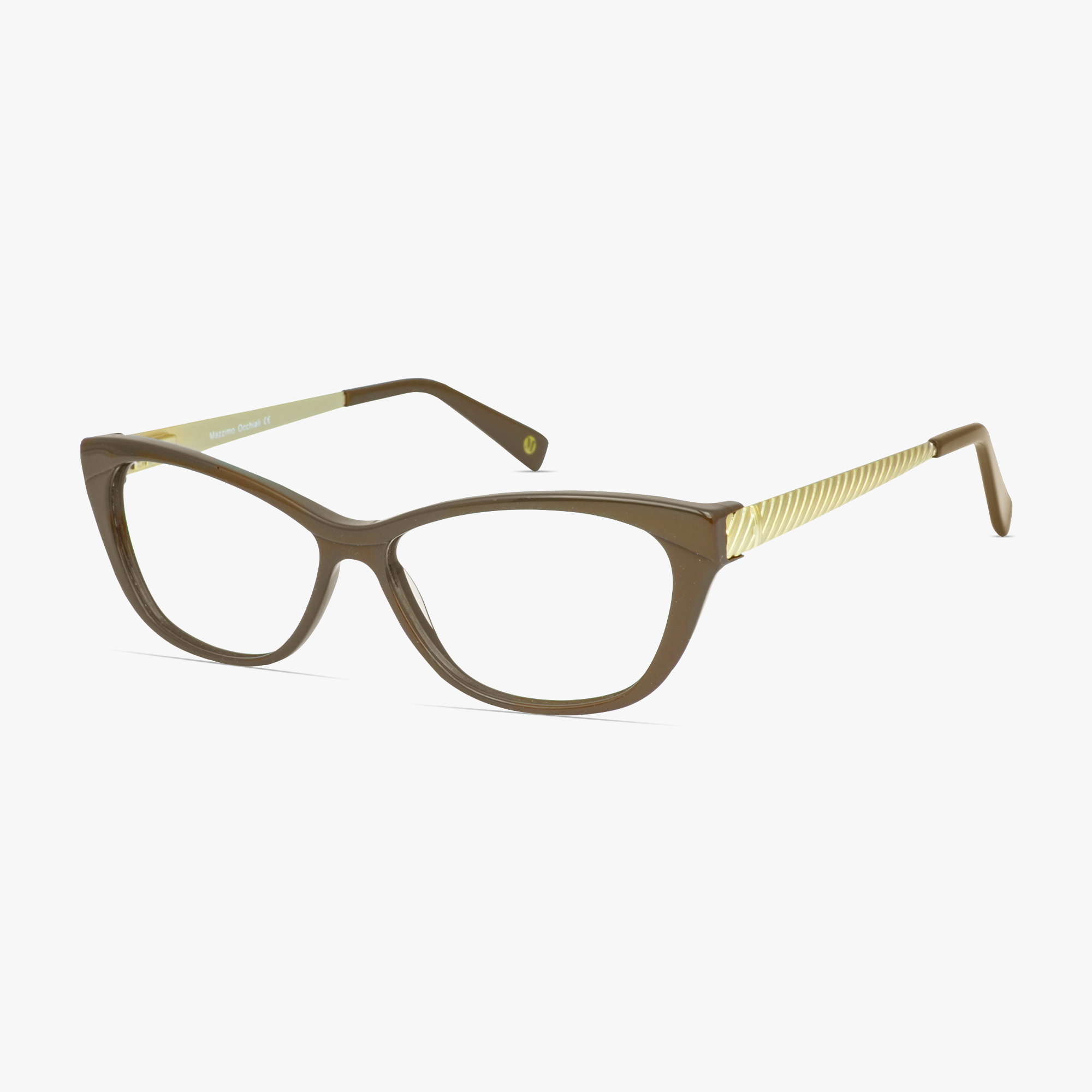 Mazzimo Occhiali Brown MA2210 Cateye Glasses from FramesFoundry - Angle view