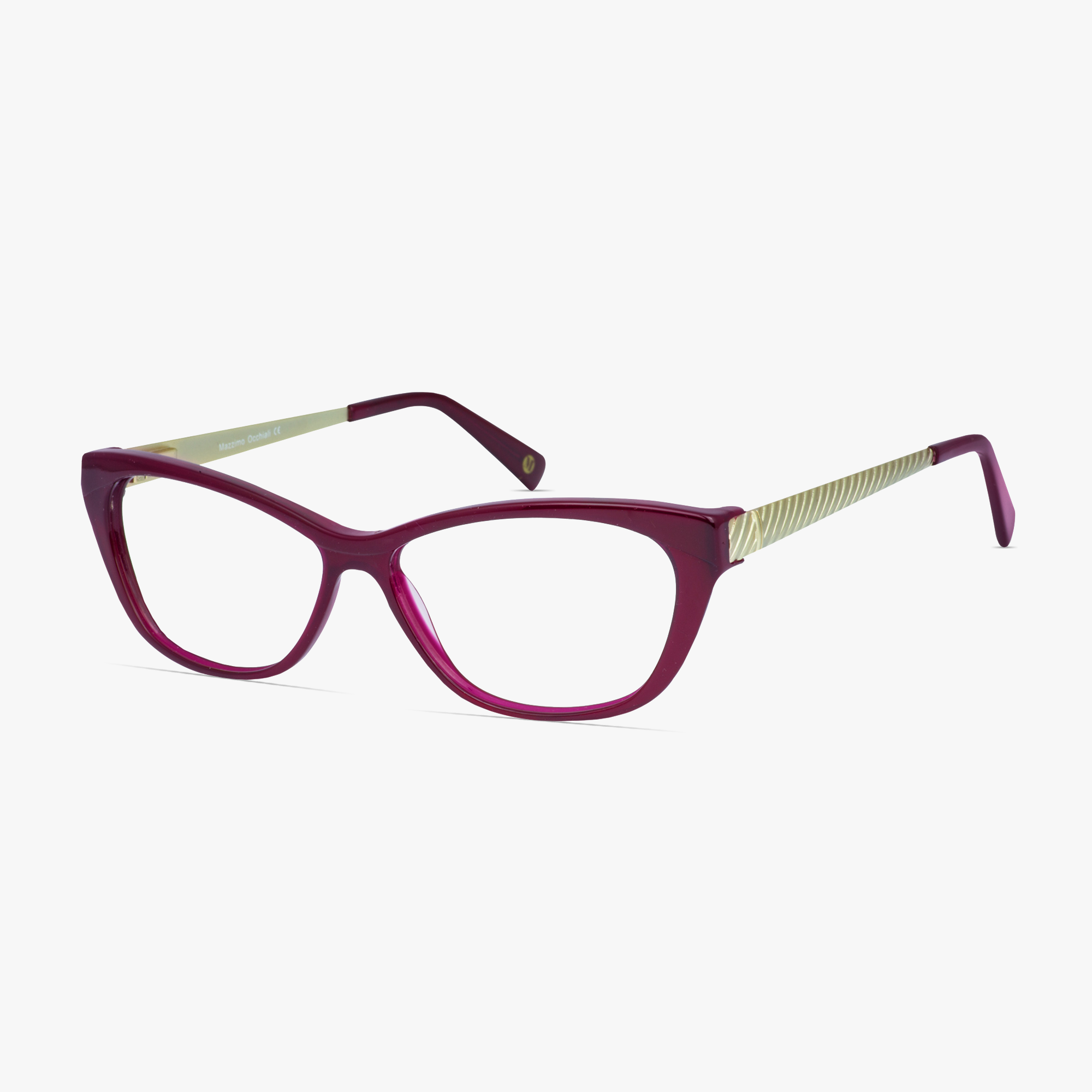 Mazzimo Occhiali Burgundy MA2210 Cateye Glasses from FramesFoundry - Angle view