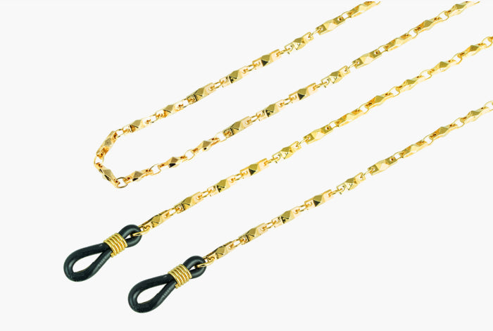 Gold Box Chain in Brown for Glasses by Framesfoundry