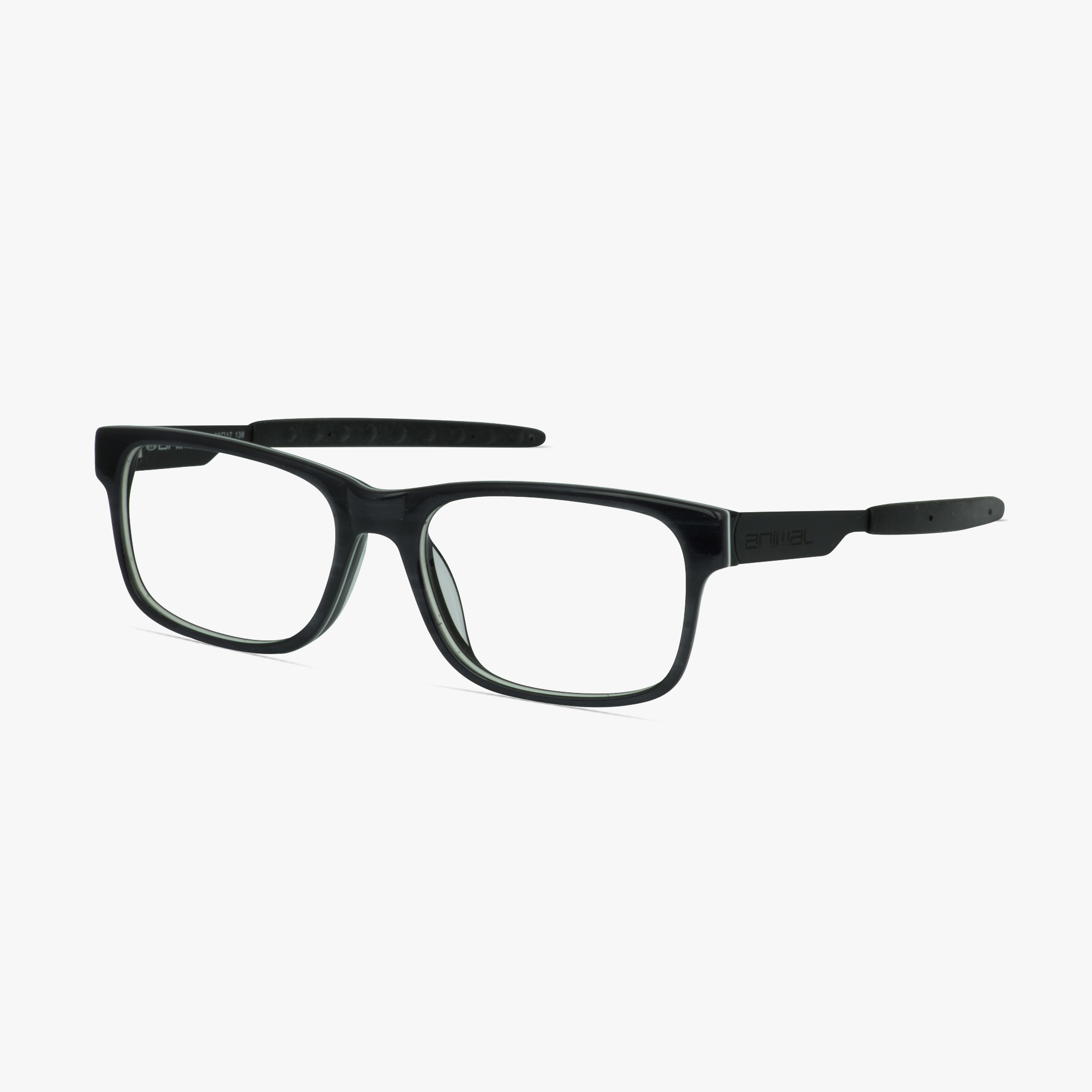 Animal ANIS008 Hariss Grey Men's Rectangular Glasses from Framesfoundry - Angle View