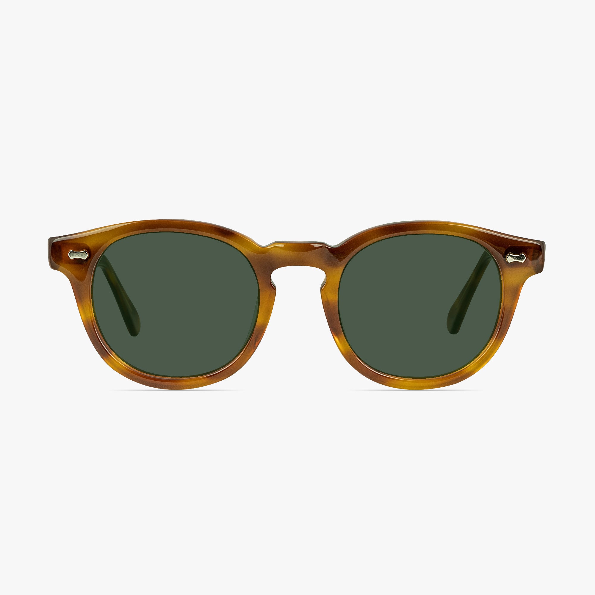 Joey Caramel Brown Round Glasses for Men or Women from Framesfoundry - Sunglasses Front View