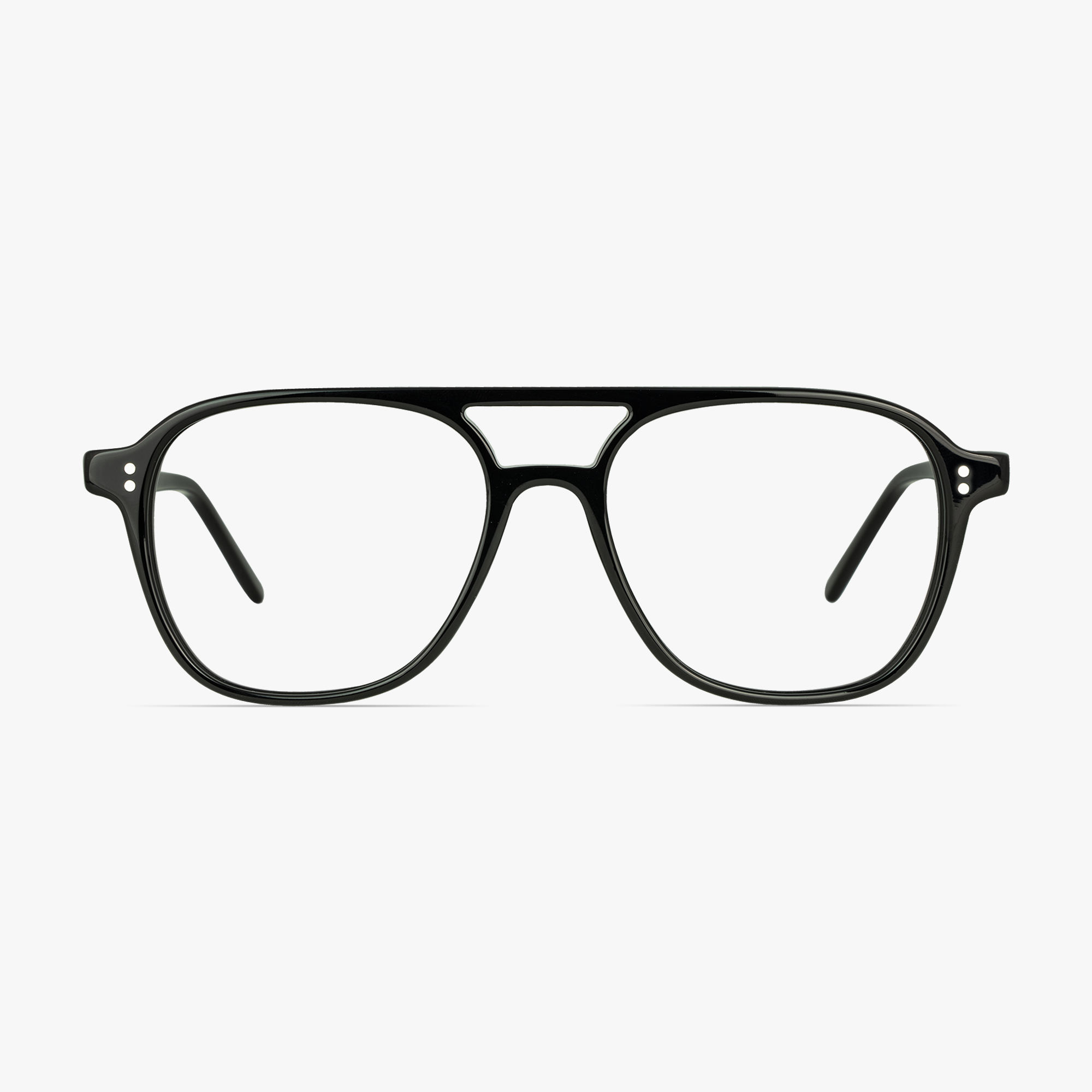 Martin Black Aviator Glasses for men and women from FramesFoundry – Front View