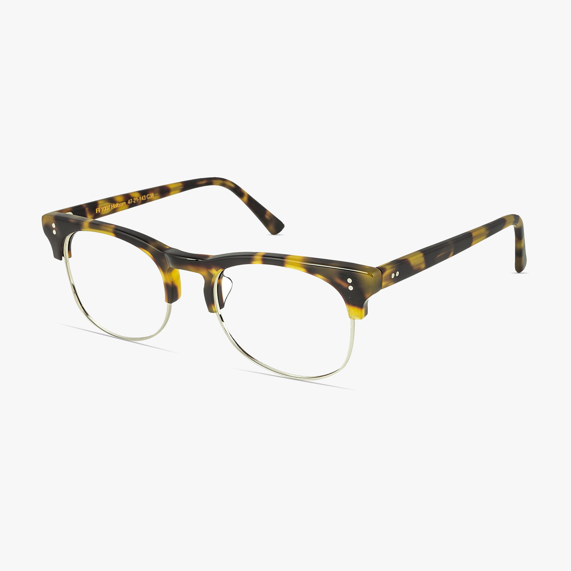 Holborn Oval Tortoise Shell Retro Glasses for Men and Women from Framesfoundry - Angle View