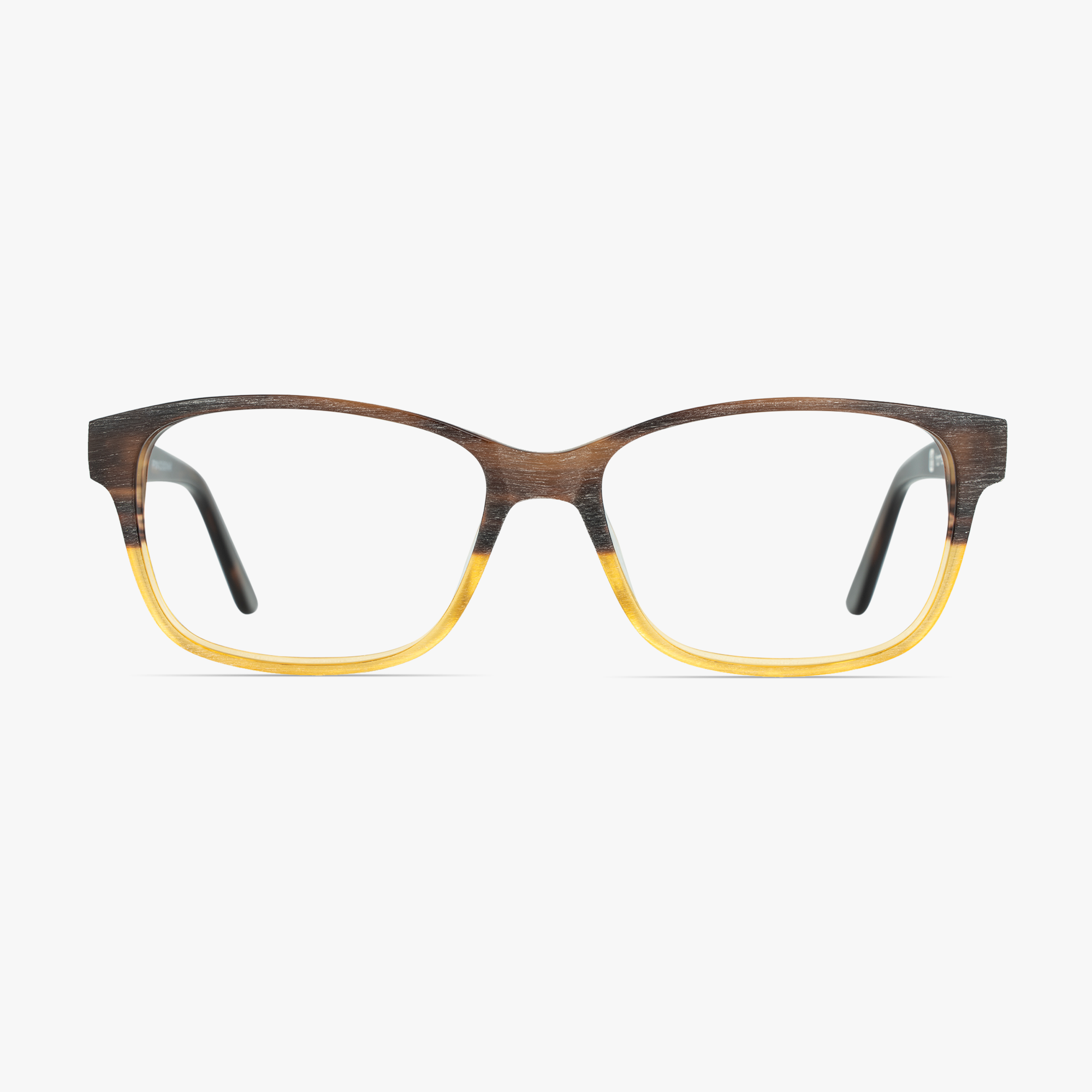 Sam Square Caramel Latte Glasses for men and women from FramesFoundry – Front View