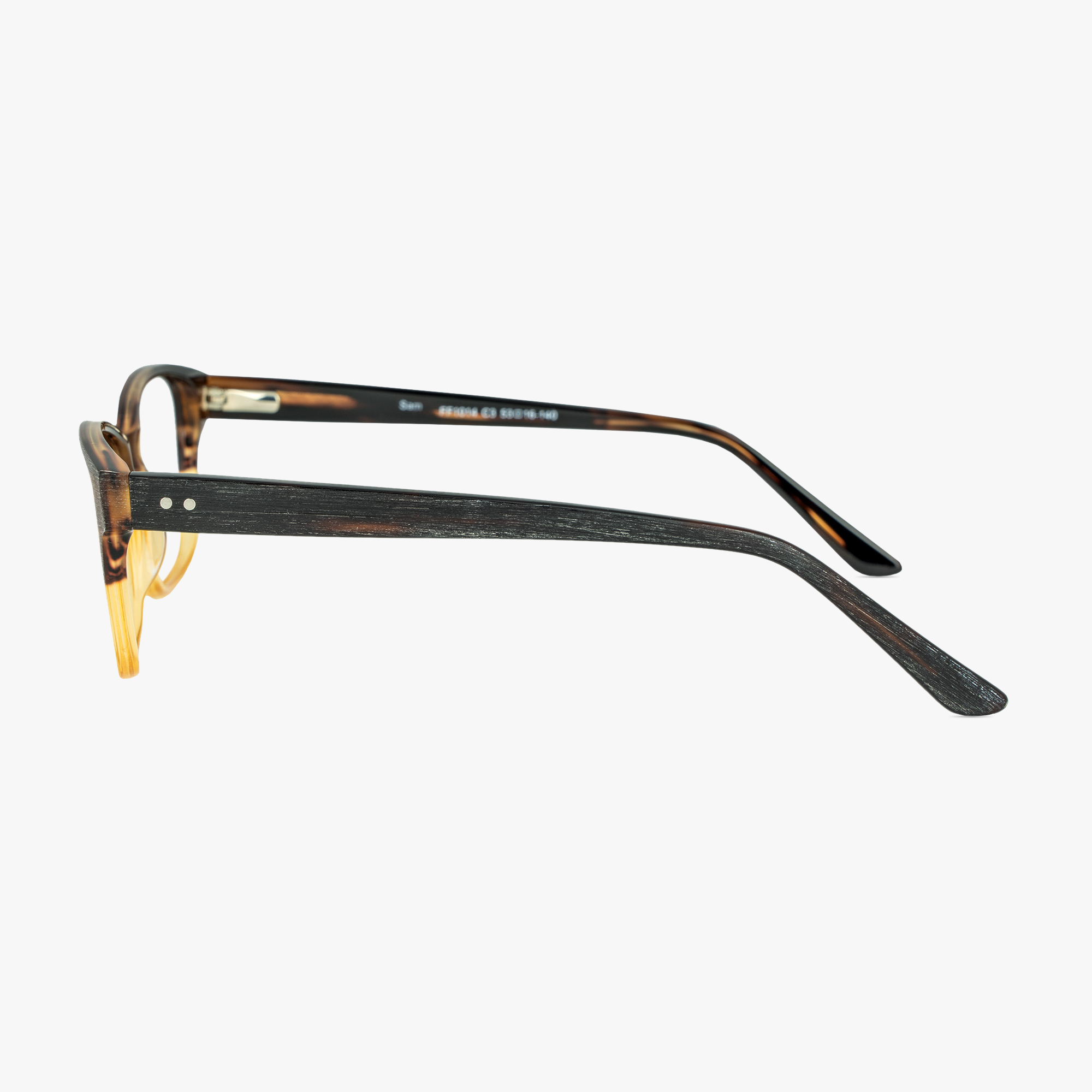 Sam Square Caramel Latte Glasses for men and women from FramesFoundry – Side View