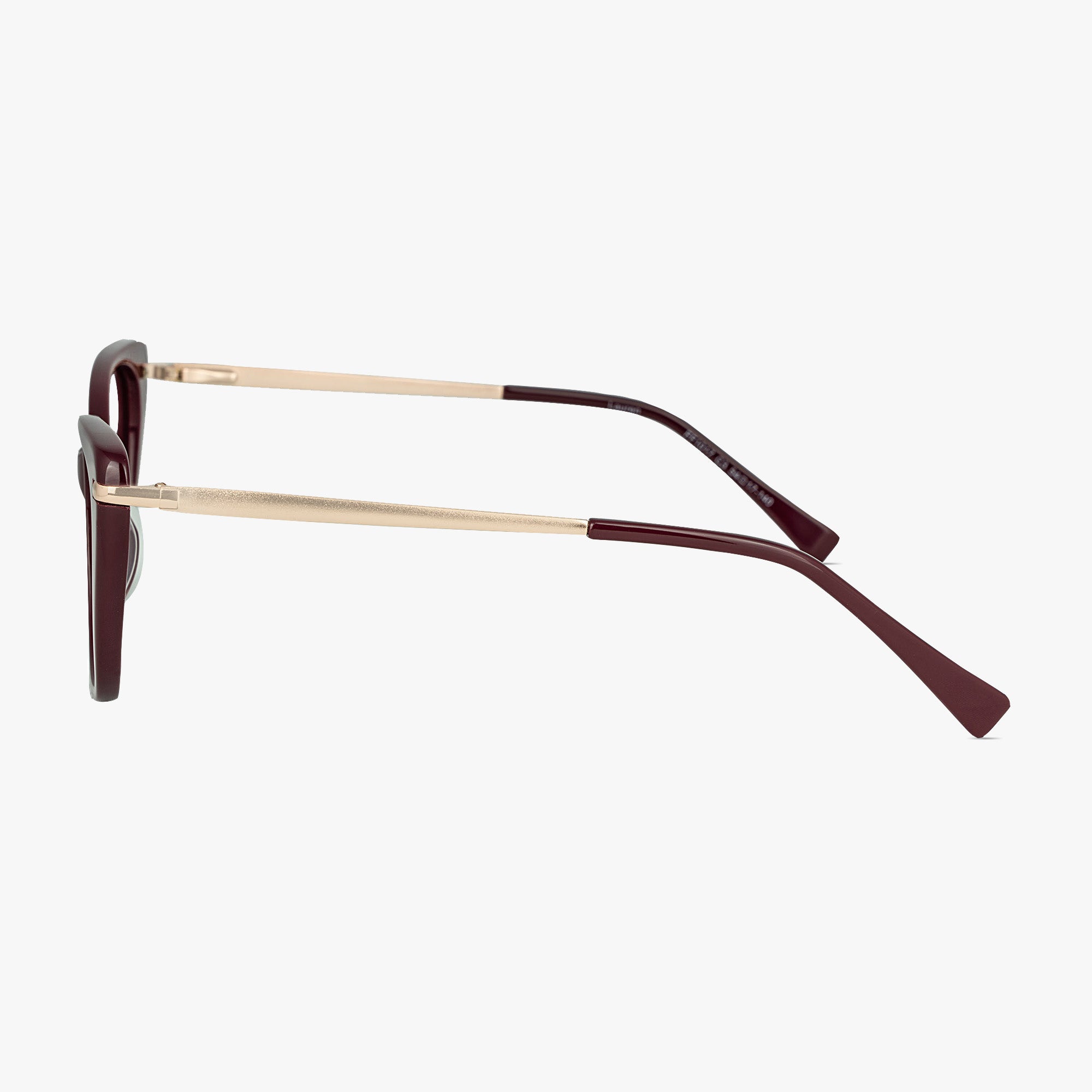 Lauren Cateye Burgundy Glasses for Women by Framesfoundry - Side View