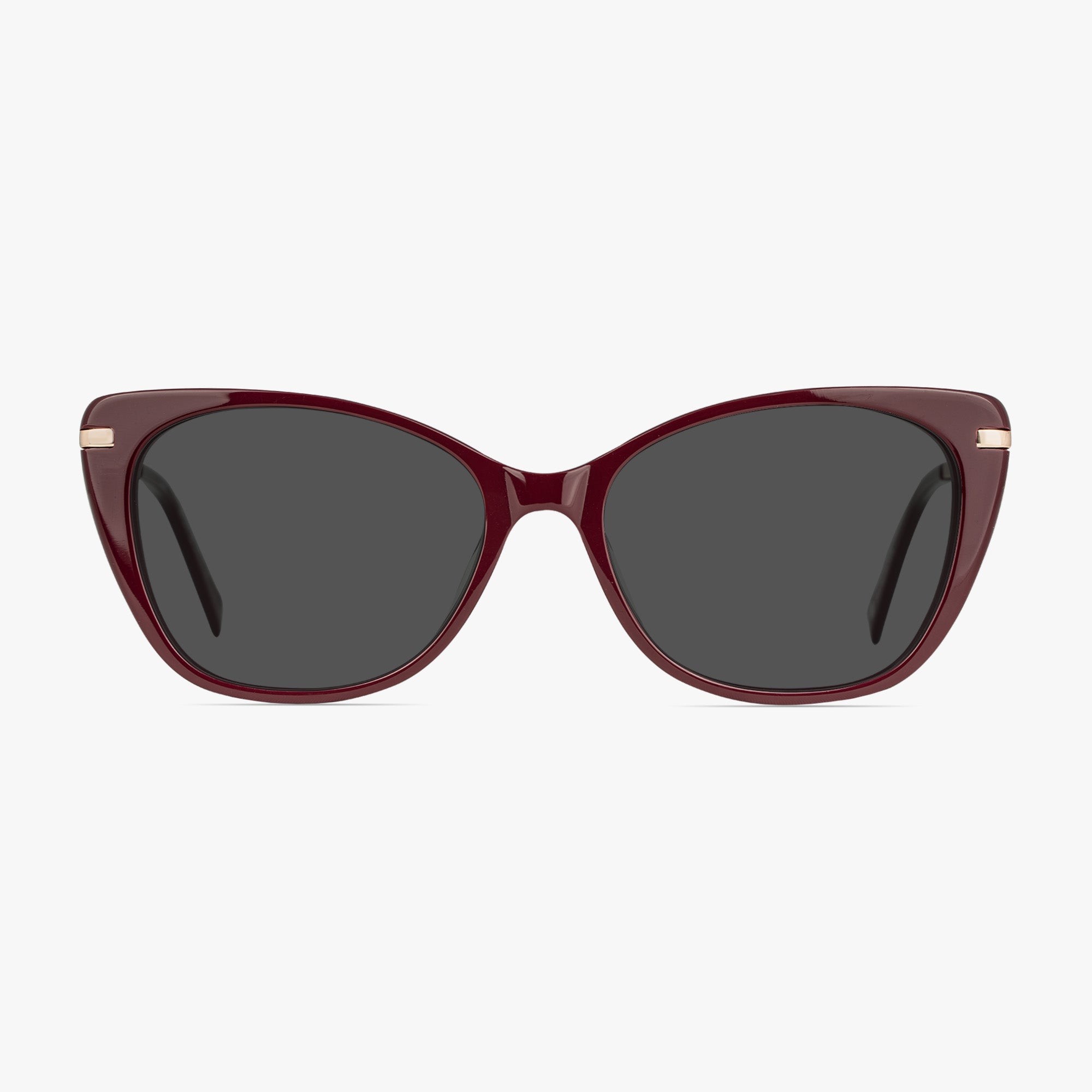 Lauren Cateye Burgundy Glasses for Women by Framesfoundry - Sunglasses Front View