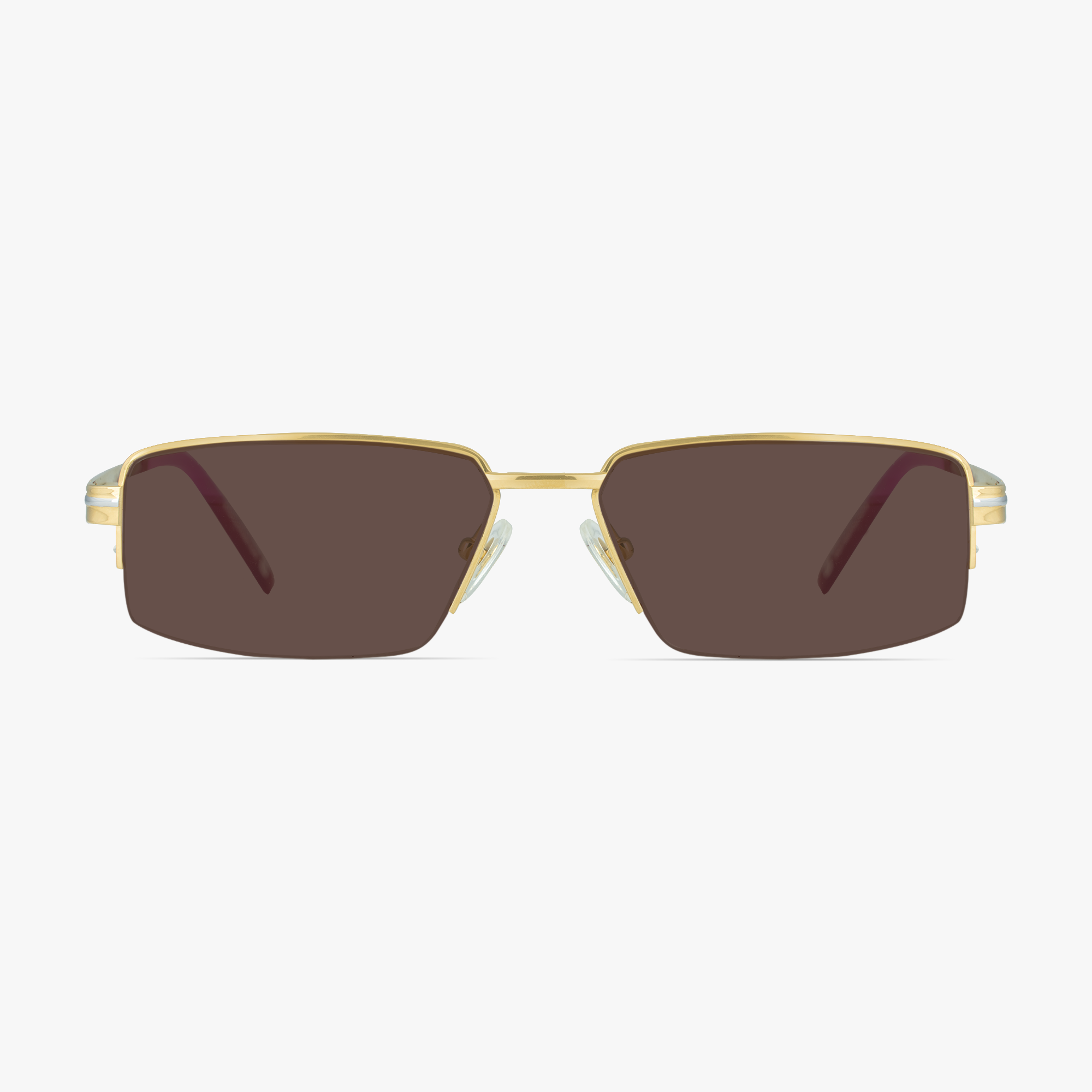 Carter Pure Titanium Gold Sunglasses for men from FramesFoundry – Front View