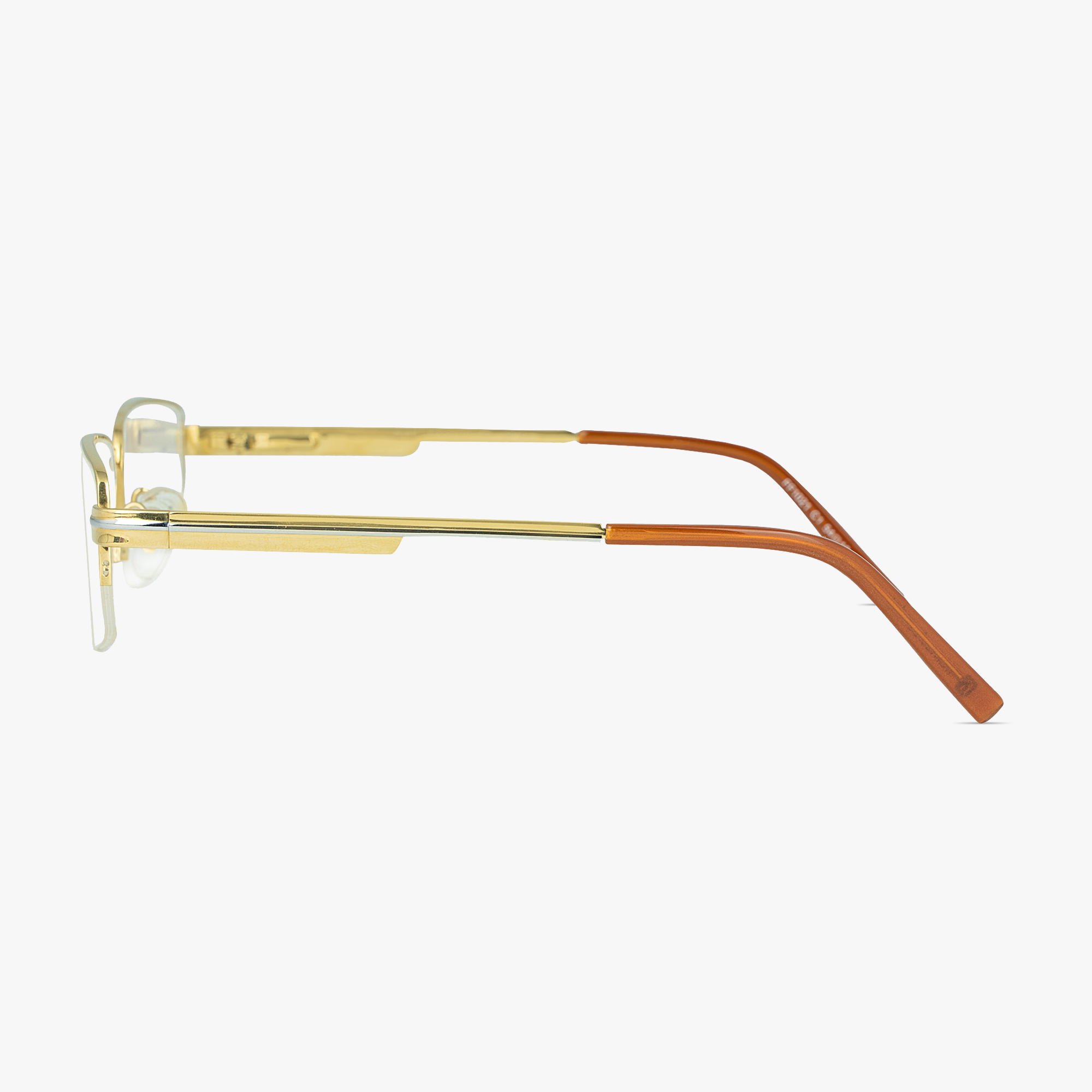 Carter Pure Titanium Gold Glasses for men from FramesFoundry – Side View