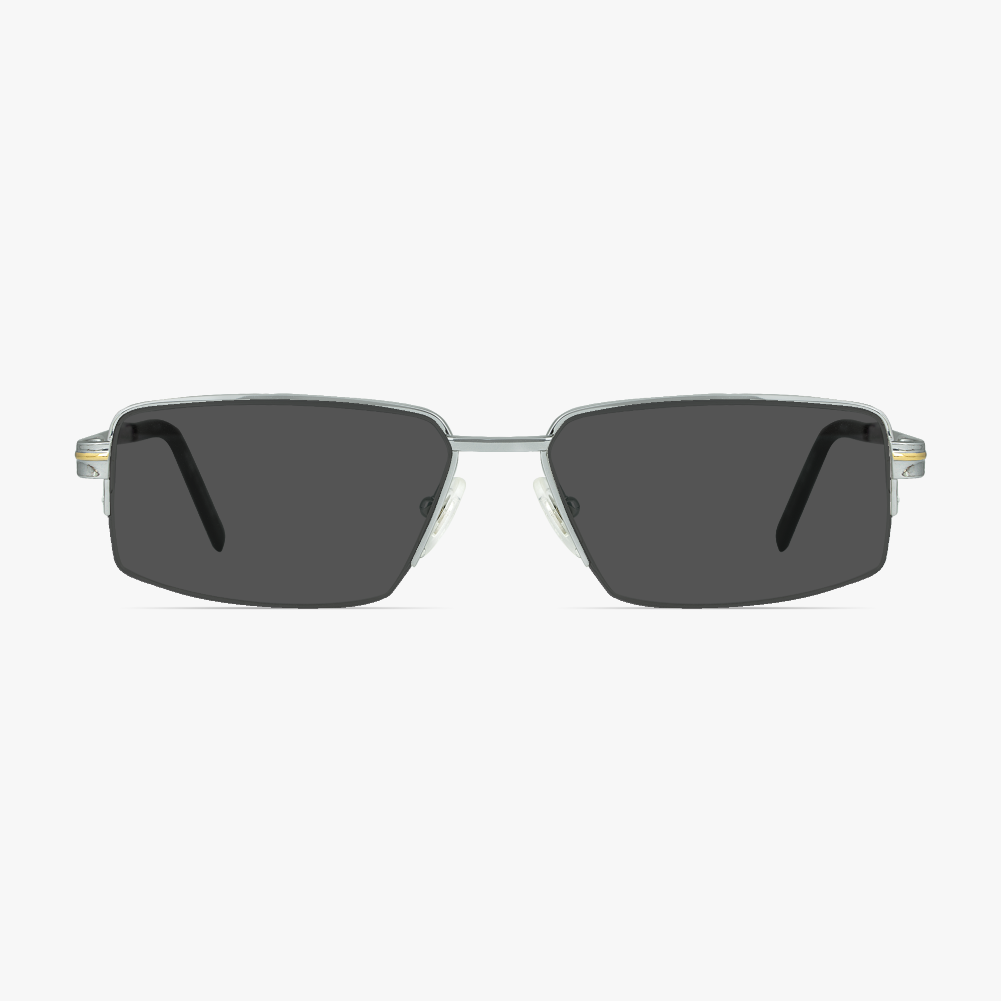 Carter Pure Titanium Silver Sunglasses for men from FramesFoundry - Front View