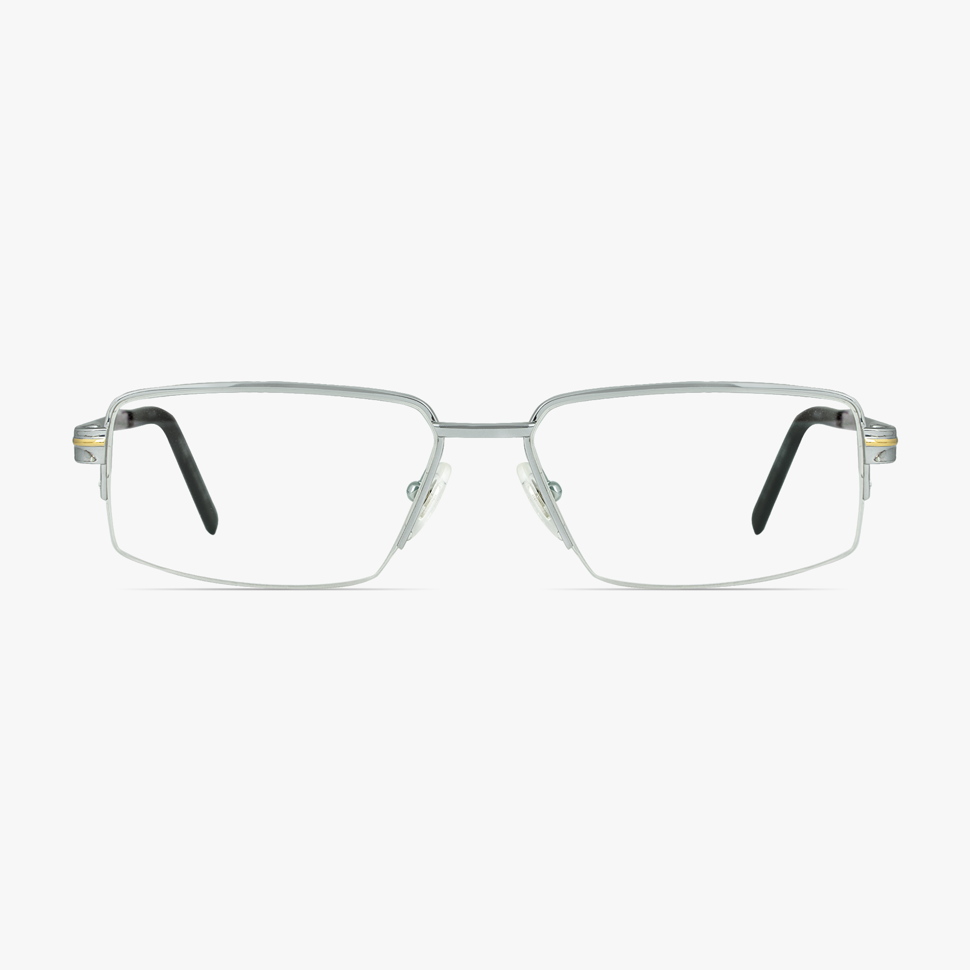 Carter Pure Titanium Silver Glasses for men from FramesFoundry - Front View
