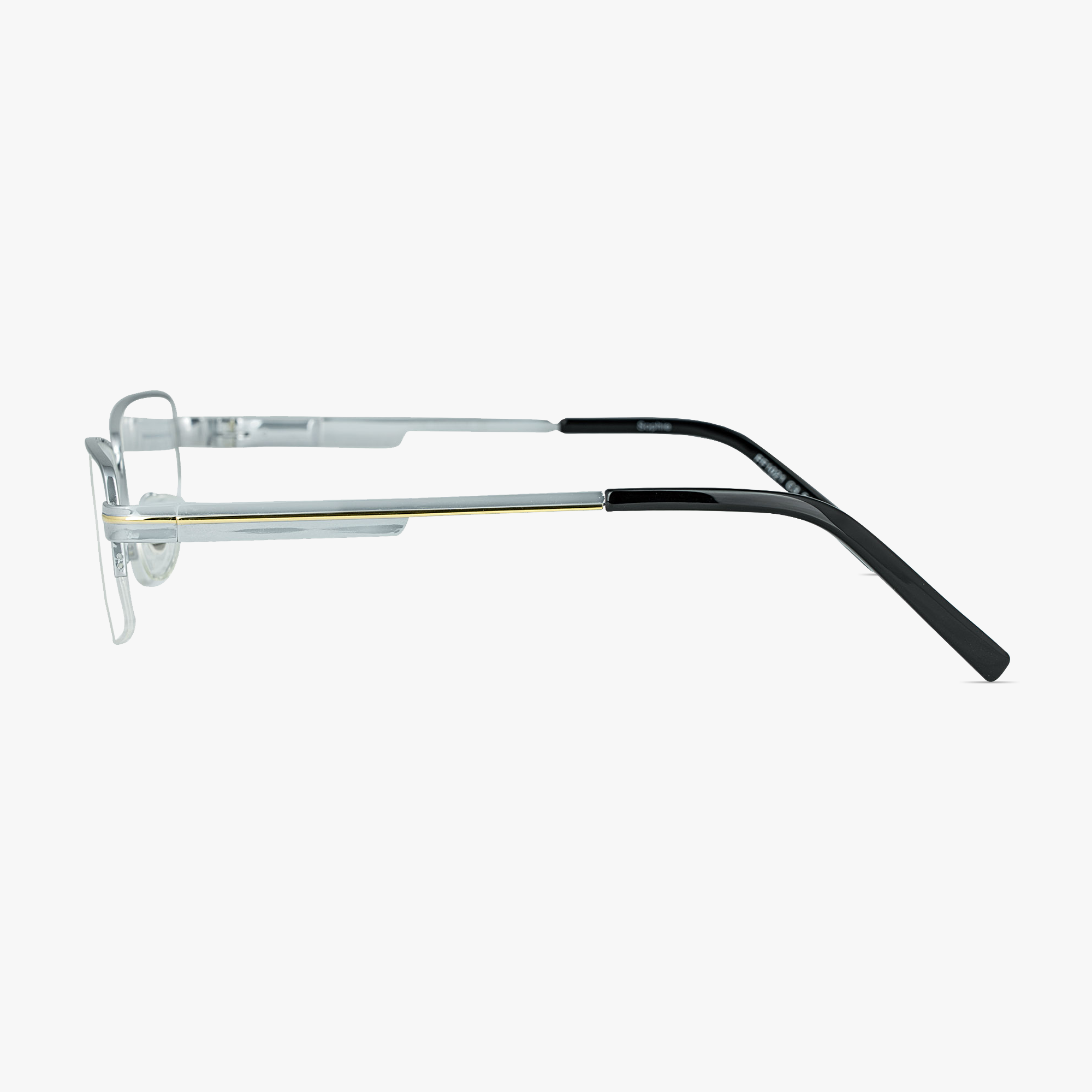 Carter Pure Titanium Silver Glasses for men from FramesFoundry - Side View