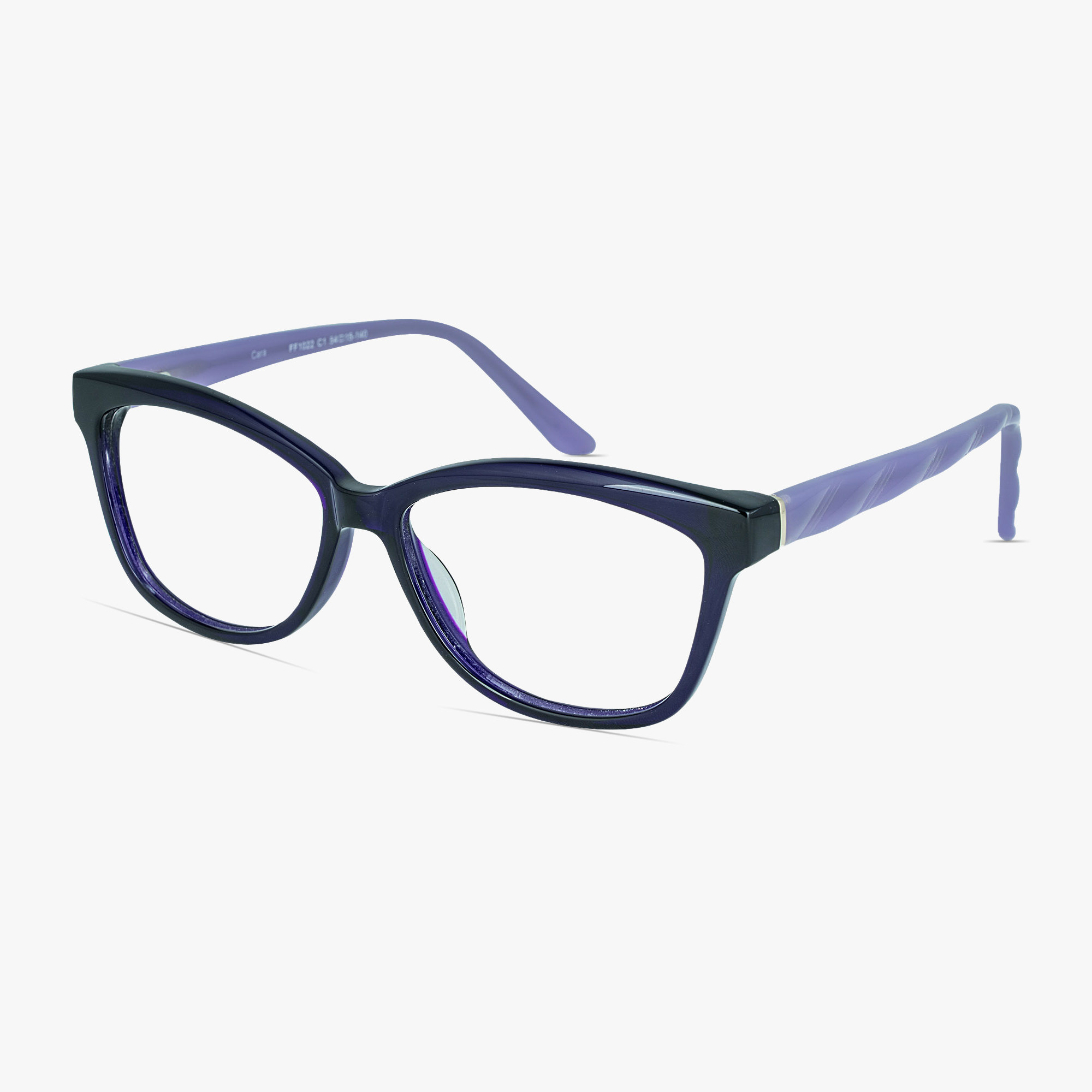 Cara Purple Cateye Glasses in Quality Acetate for Women by Framesfoundry - Angle View