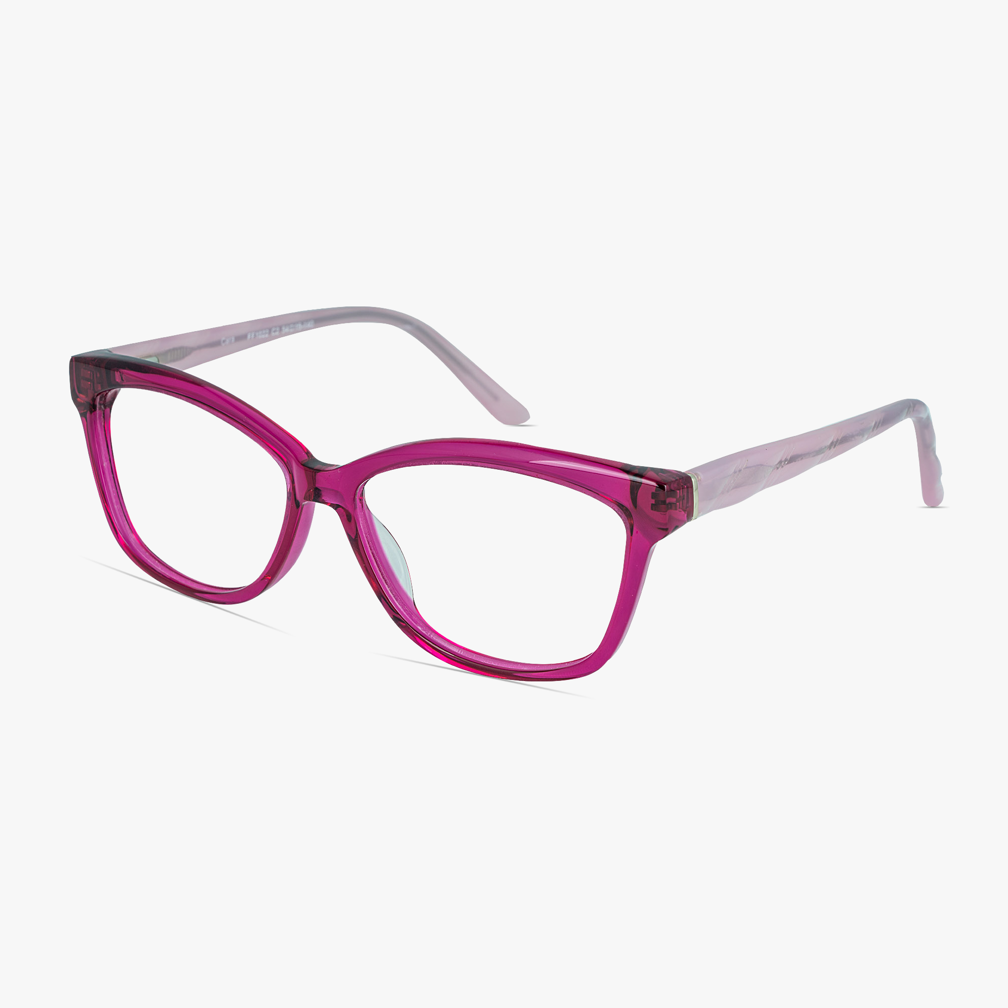 Cara Pink Cateye Glasses in Quality Acetate for Women by Framesfoundry - Angle View