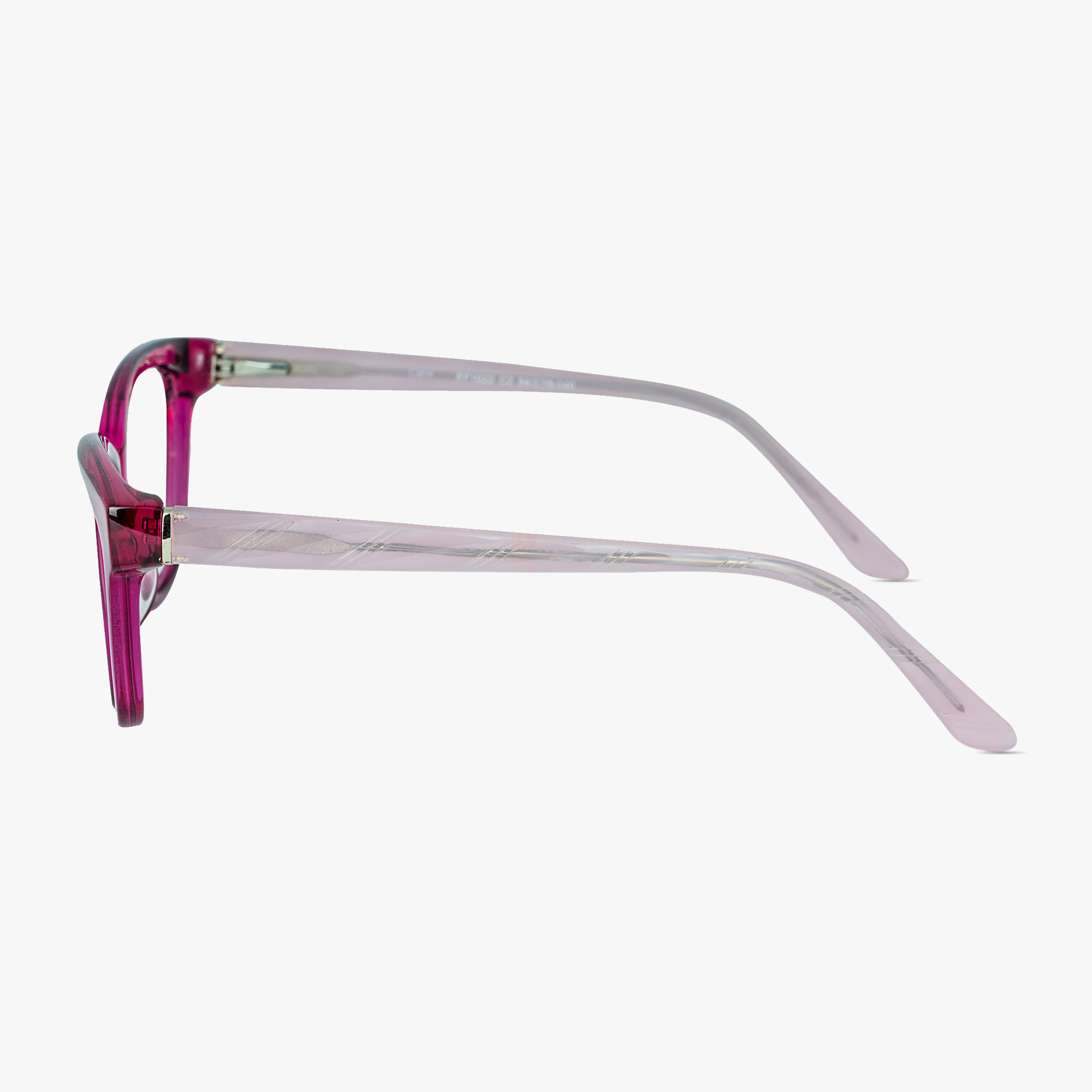 Cara Pink Cateye Glasses in Quality Acetate for Women by Framesfoundry - Side View
