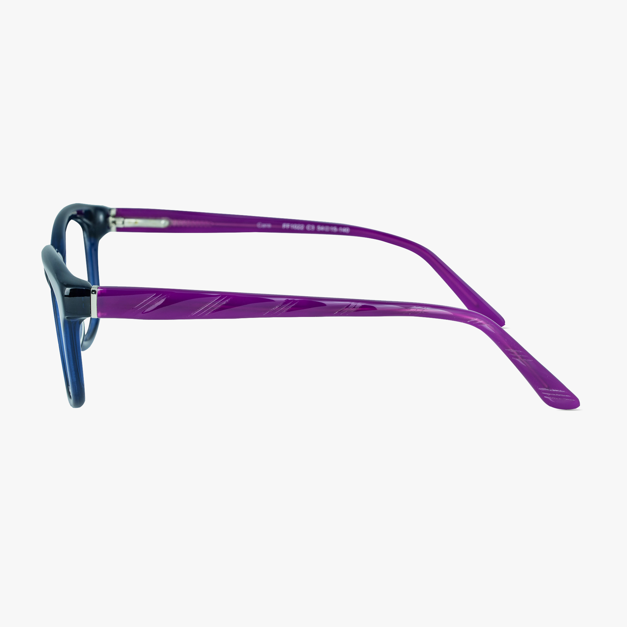 Cara Navy Cateye Glasses in Quality Acetate for Women by Framesfoundry - Side View