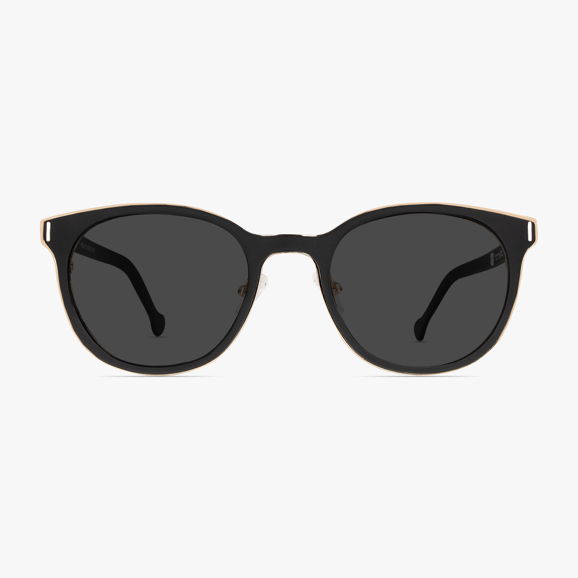 Finn Matt Black Stainless Steel Sunglasses for Men and Women from Framesfoundry - Front View