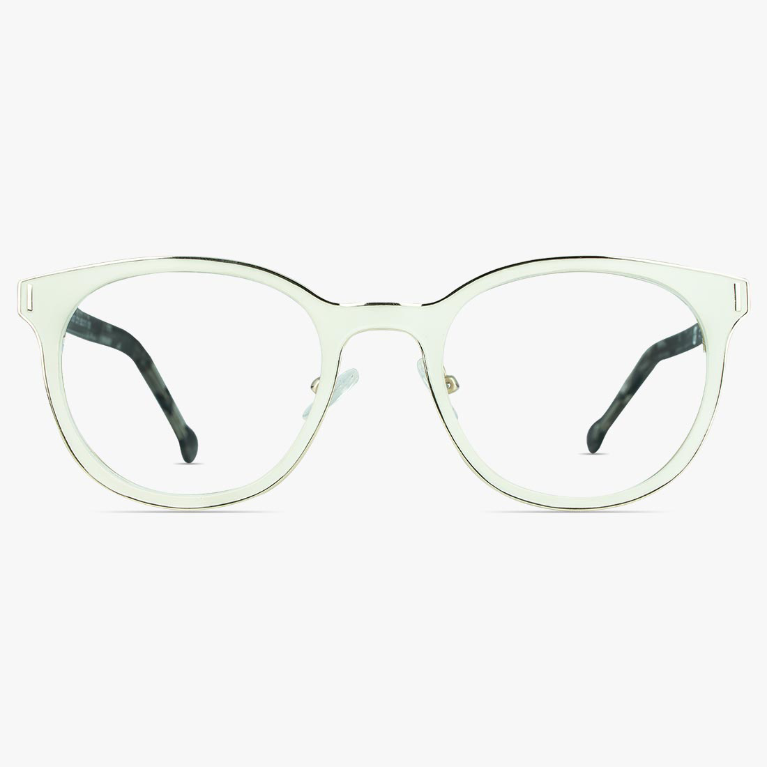 Finn Chalk White Stainless Steel Sunglasses for Men and Women from Framesfoundry - Front View
