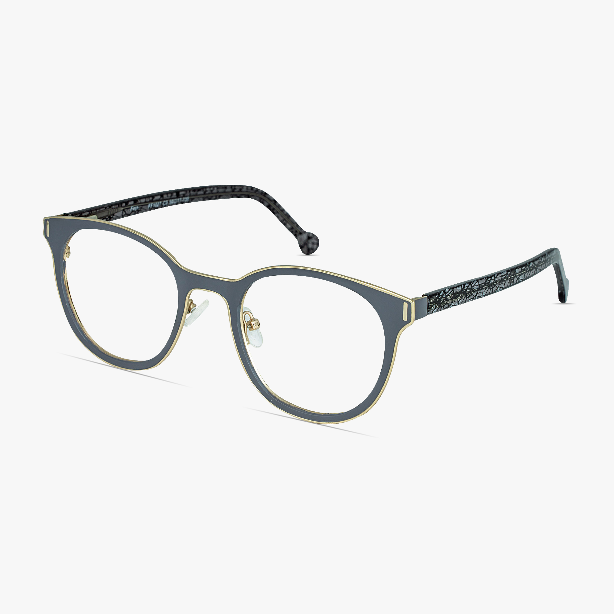 Finn Slate Stainless Steel Glasses for Men and Women from Framesfoundry - Angle View