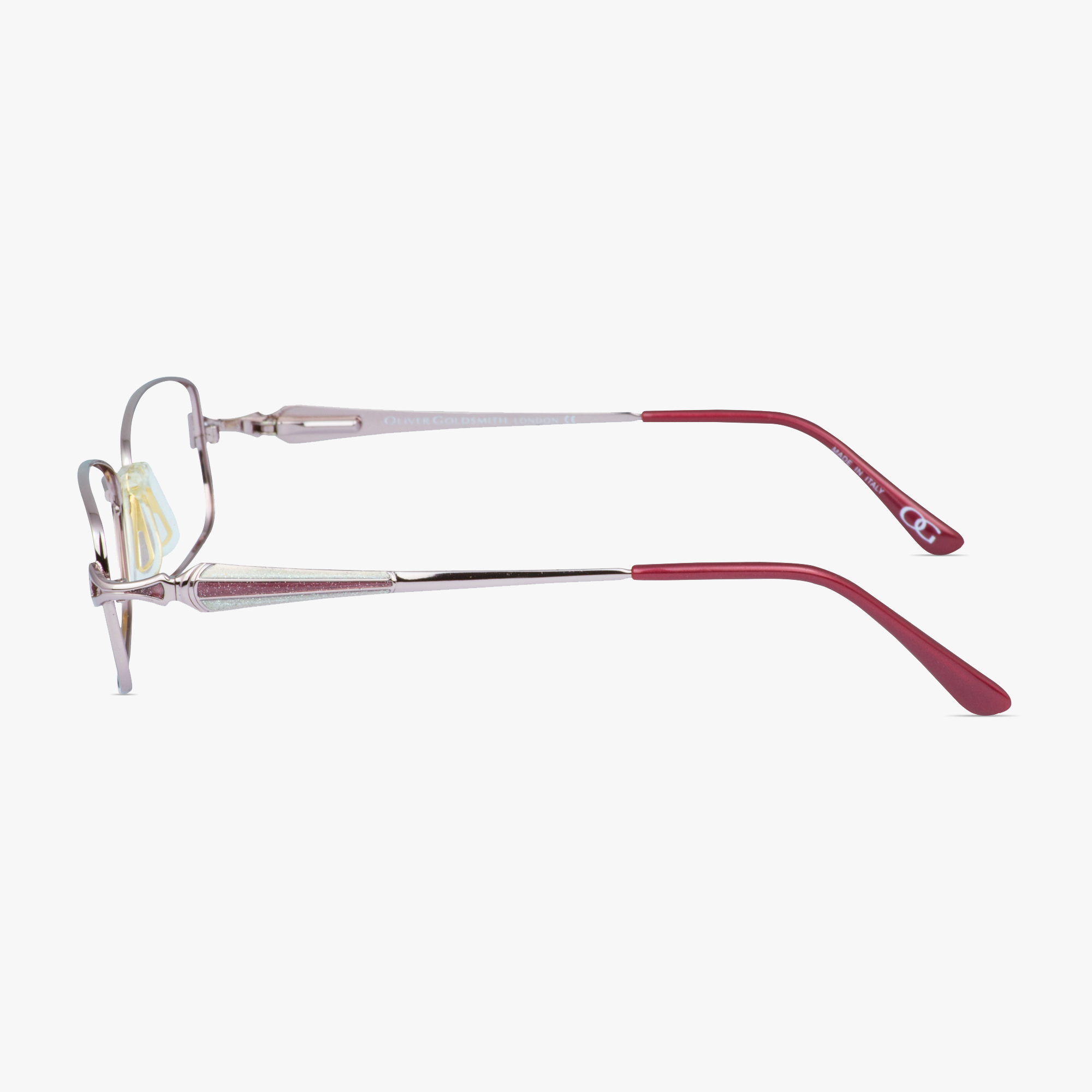 Oliver Goldsmith G3149 Coral Glasses for Women from Framesfoundry - Side View