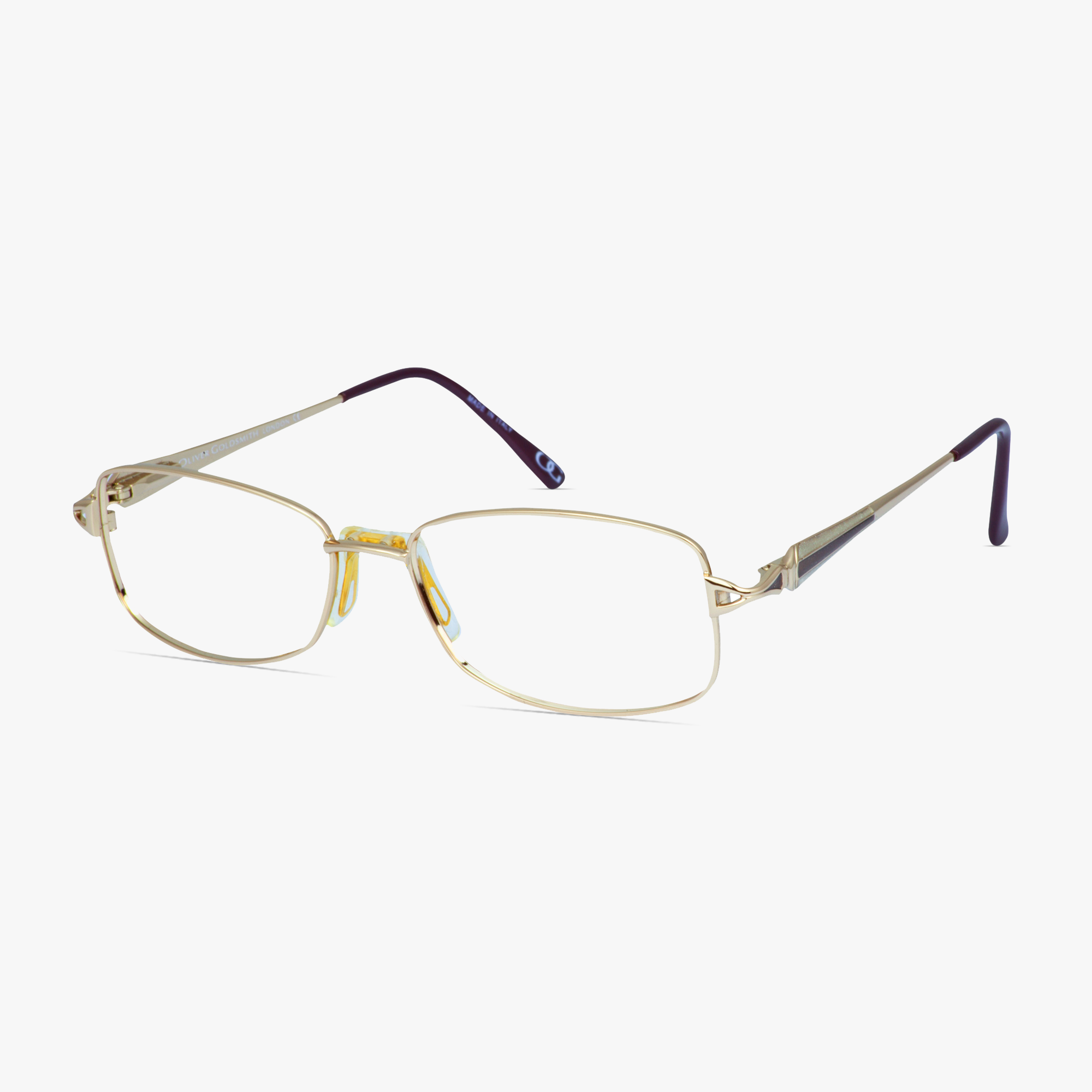 Oliver Goldsmith G3149 Gold Glasses for Women from Framesfoundry - Angle View