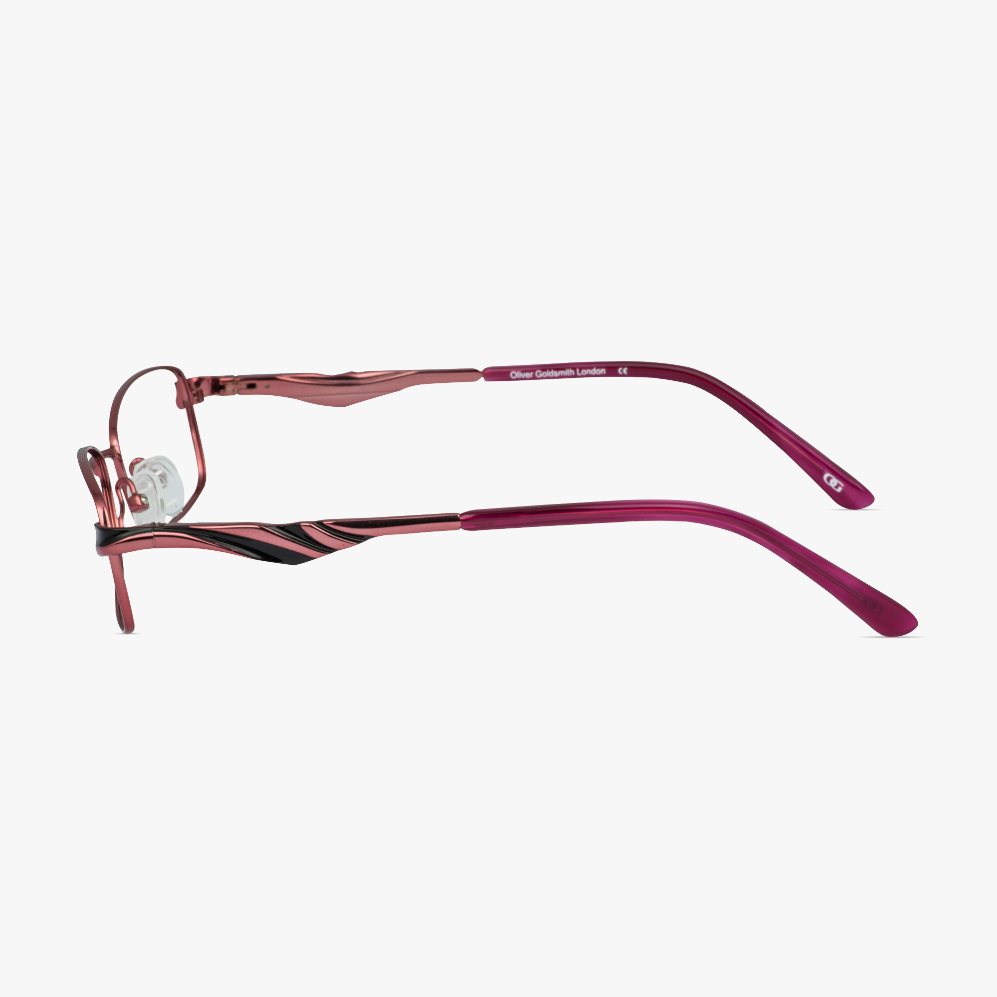 Oliver Goldsmith G3168 Burgundy Glasses for Women from Framesfoundry - Side View