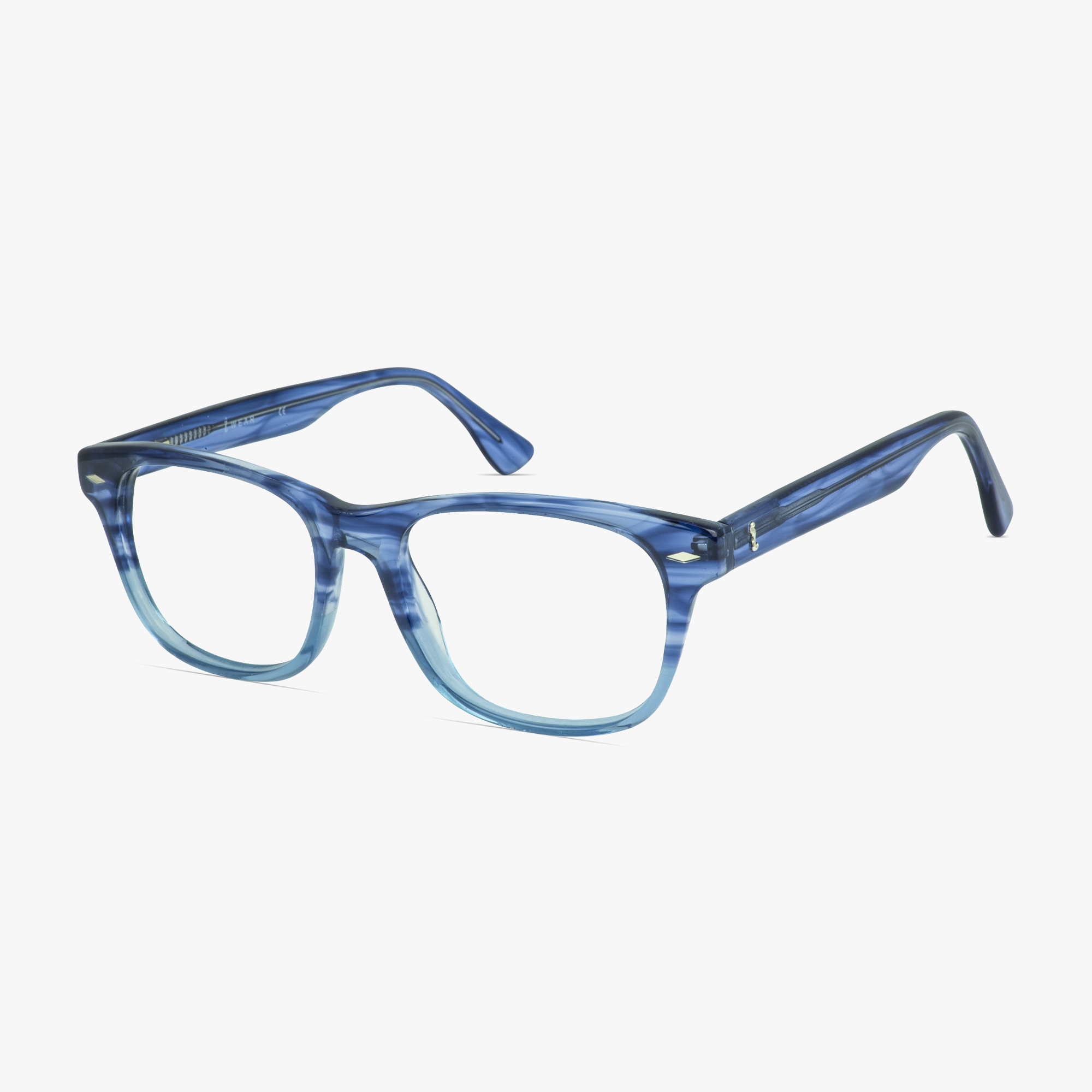 IWear 3040 Clear Blue Glasses for Men and Women from Framesfoundry - Angle View