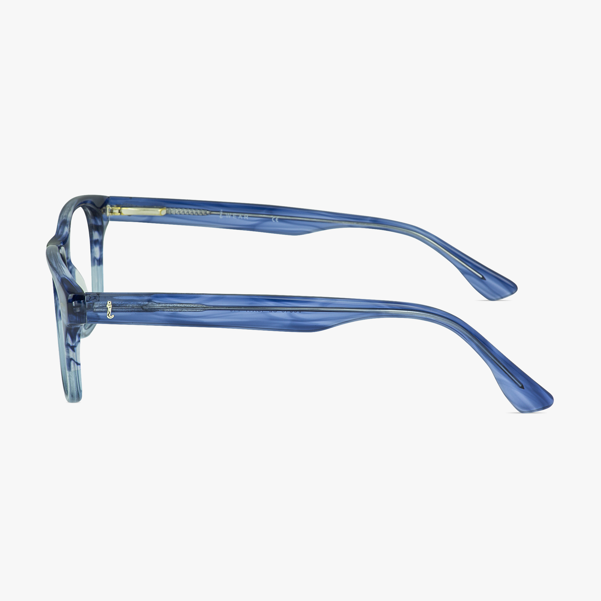 IWear 3040 Clear Blue Glasses for Men and Women from Framesfoundry - Side View