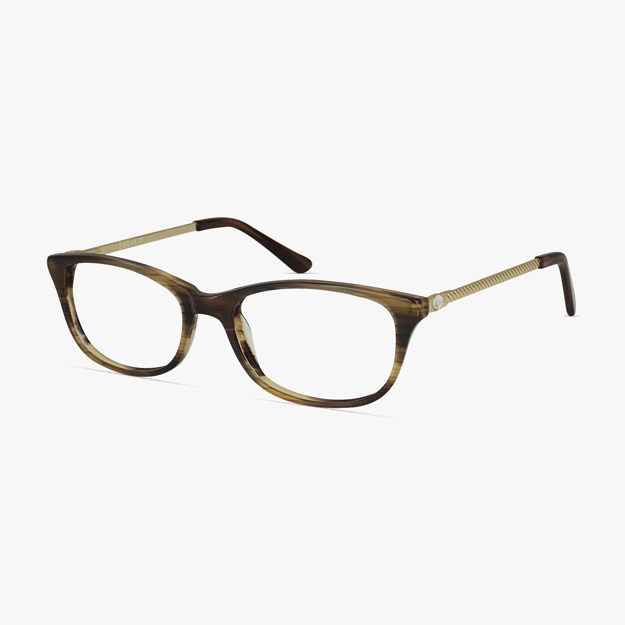 iWear 5081 Ladies Oval Chocolate Pearl Glasses for Women from Framesfoundry - Angle View