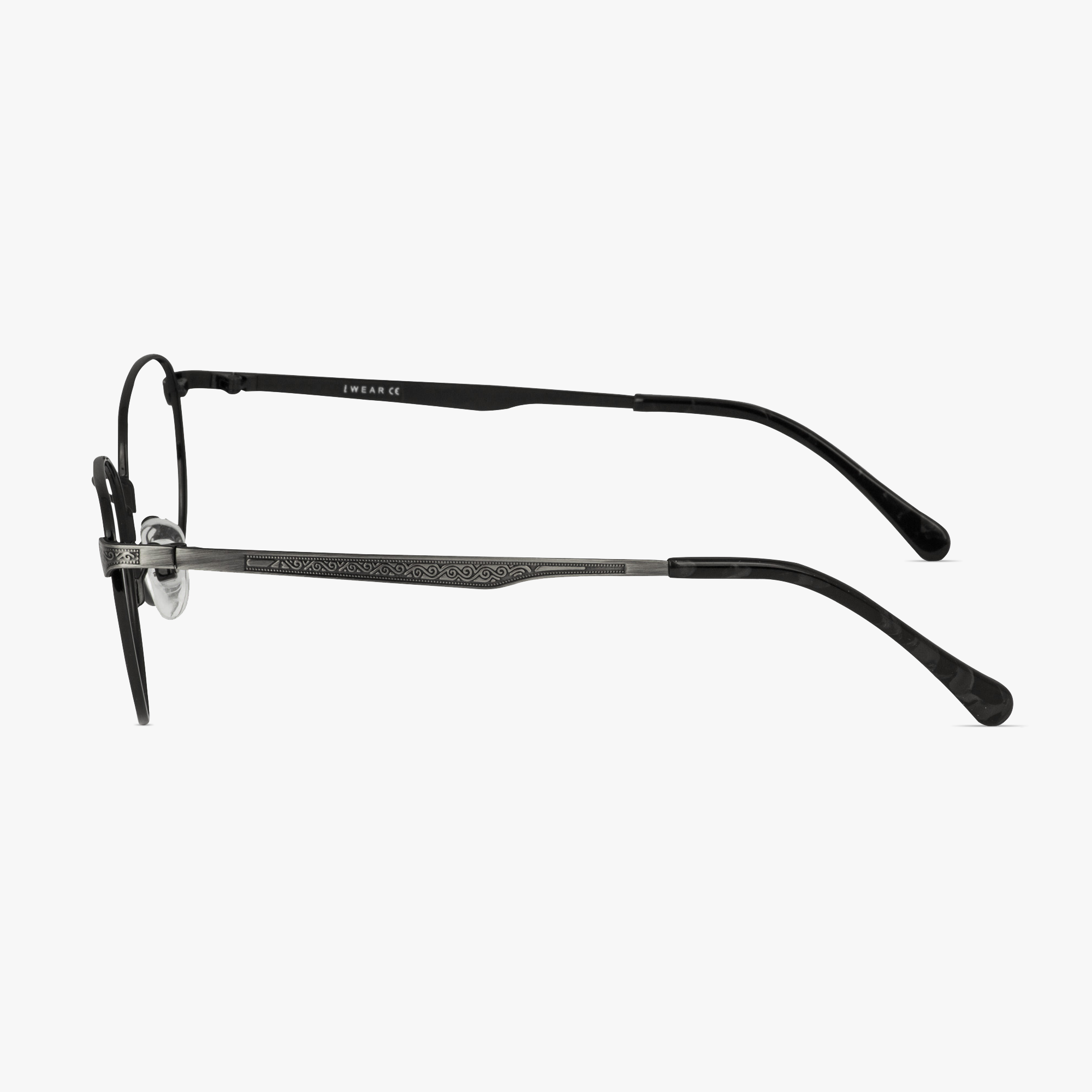 iWear 6060 Stainless Steel Black Ombre Glasses for Men and Women from Framesfoundry - Side View