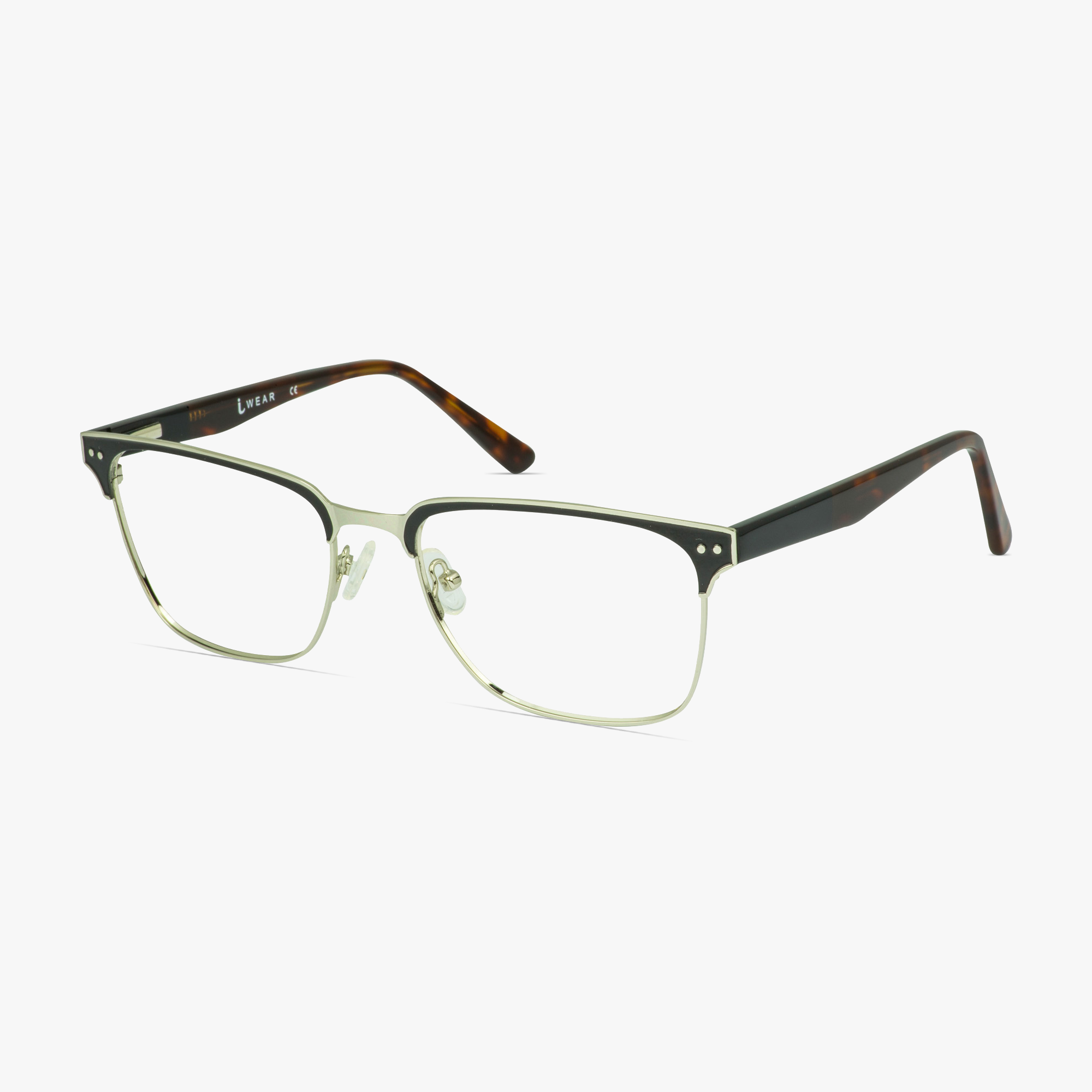 IWear 6071 Twilight Black Retro Glasses for Men from Framesfoundry - Angle View