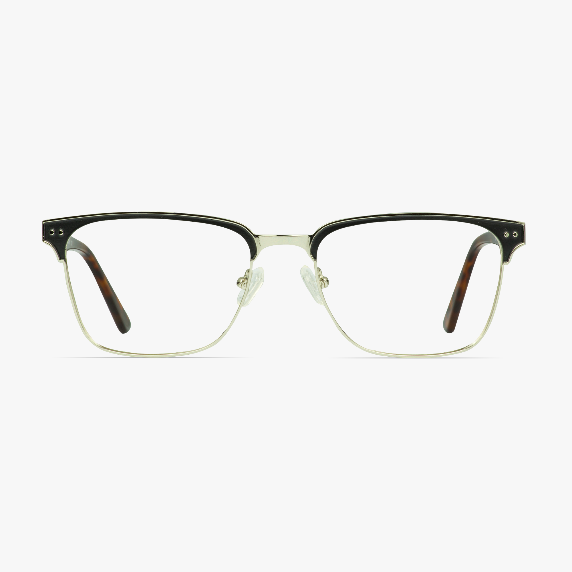 IWear 6071 Twilight Black Retro Glasses for Men from Framesfoundry - Front View